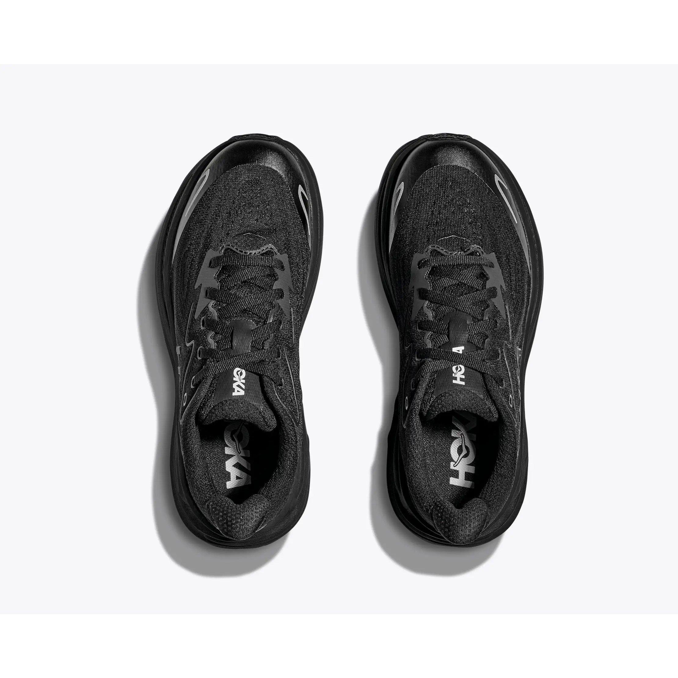 Black/Black - Hoka - Kids' Clifton 10 Road Running Shoes - 2