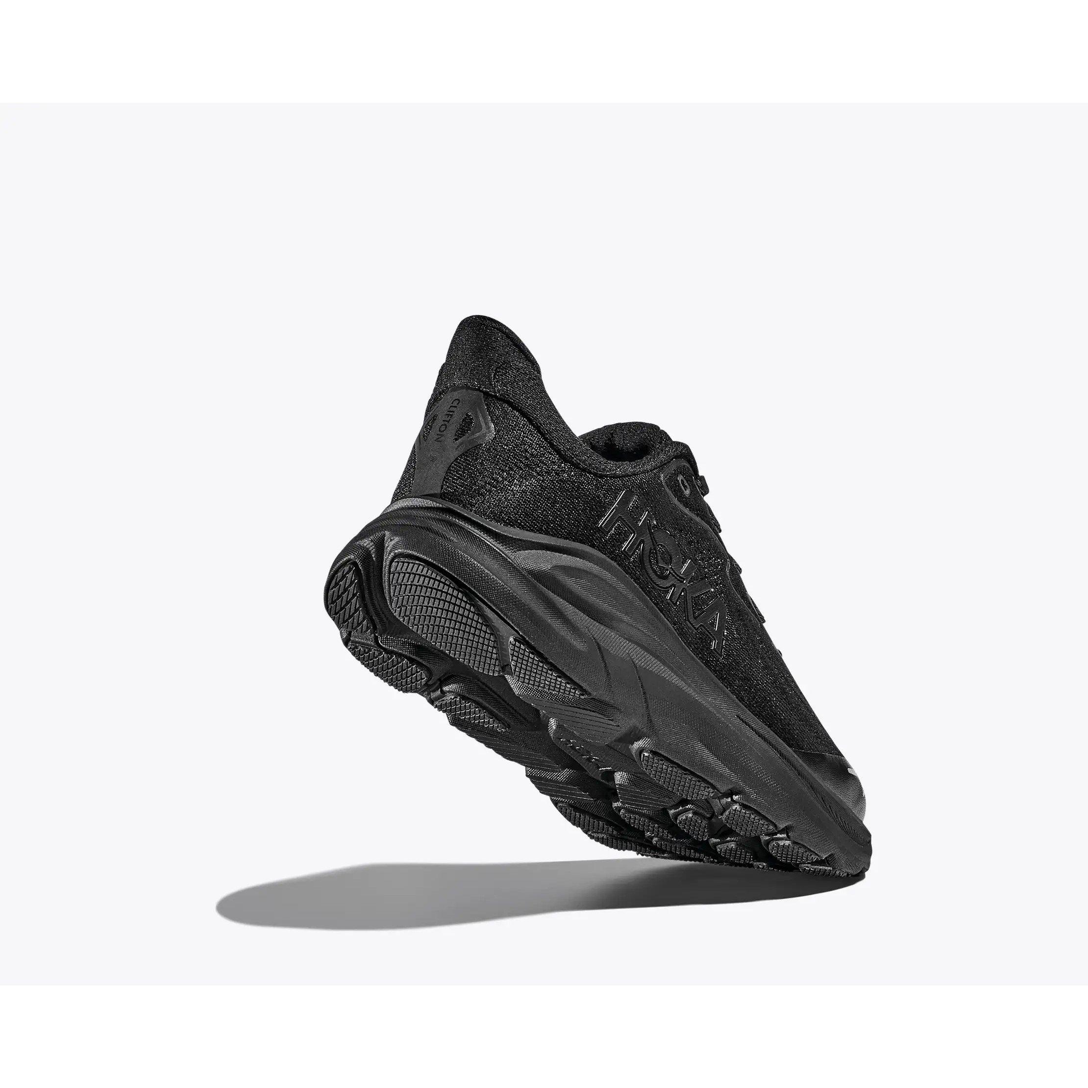 Black/Black - Hoka - Kids' Clifton 10 Road Running Shoes - 4
