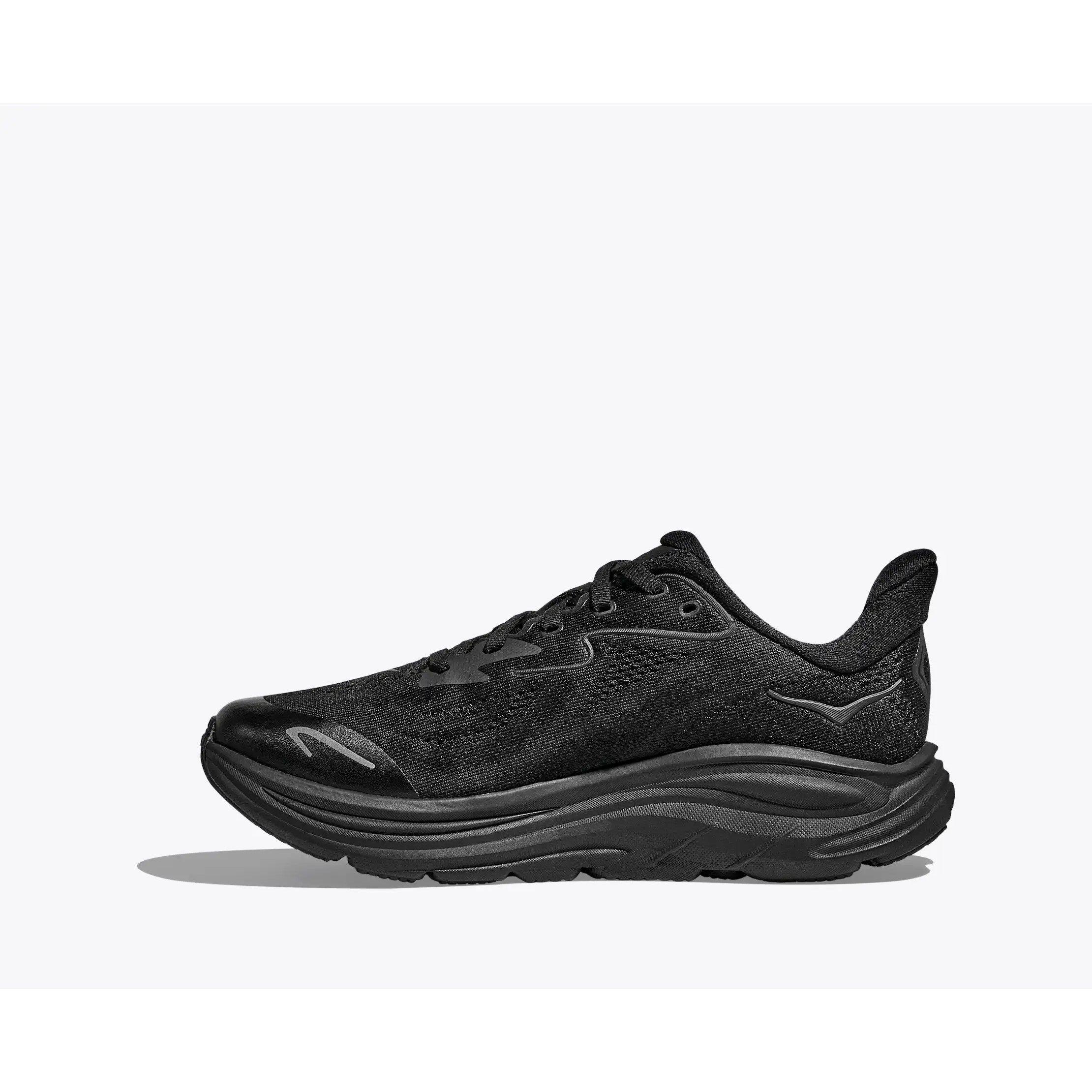 Black/Black - Hoka - Kids' Clifton 10 Road Running Shoes - 8