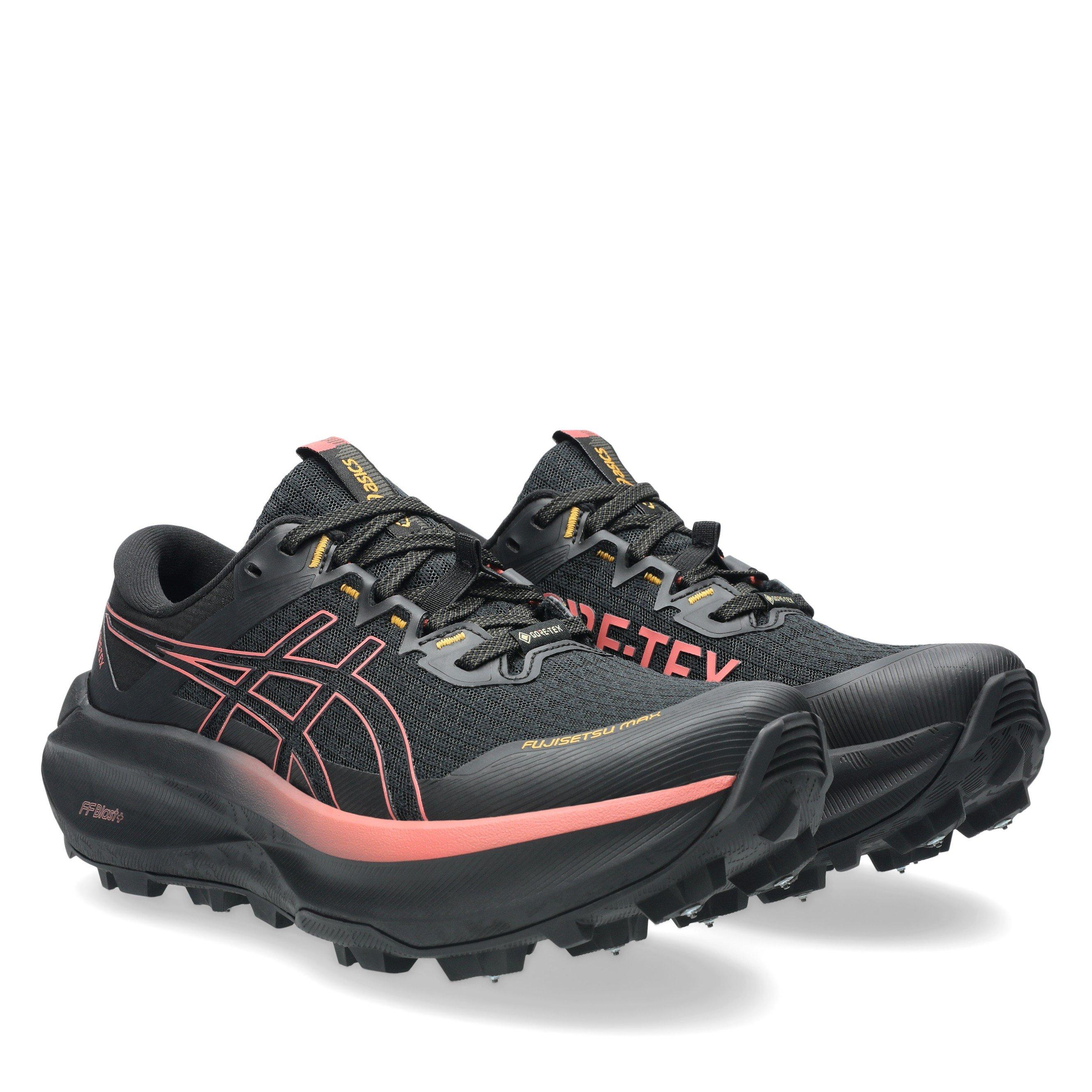 Zwart/Roze Klei - Asics - Fujisetsu Max Gtx Trail Running Shoes Womens - 4