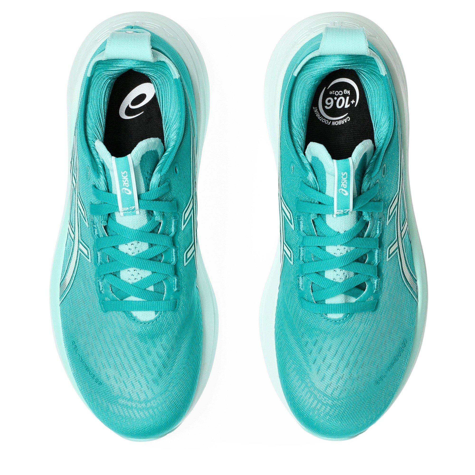 WAVE TEAL/MINT - Asics - Gel Nimbus 27 Womens Running Shoes - 6