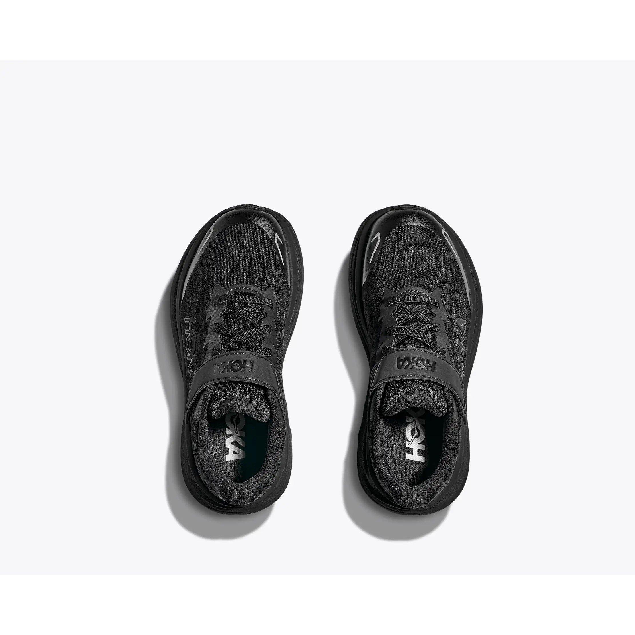Black/Black - Hoka - Kids' Clifton 10 Road Running Shoes - 2