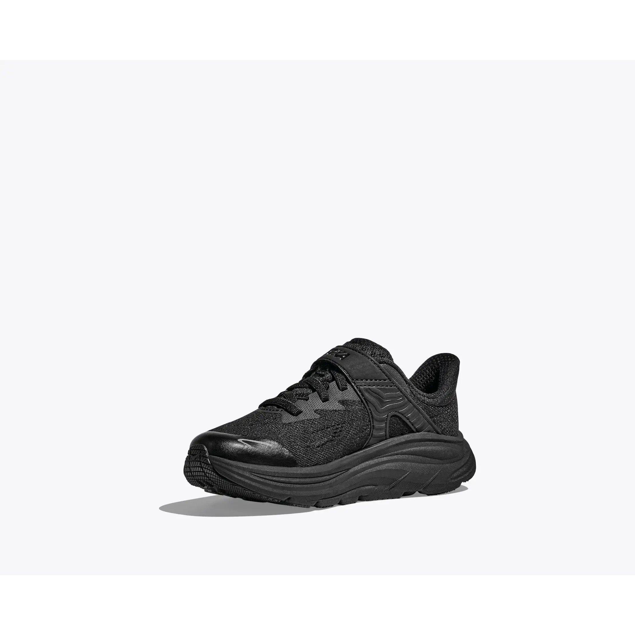 Black/Black - Hoka - Kids' Clifton 10 Road Running Shoes - 3
