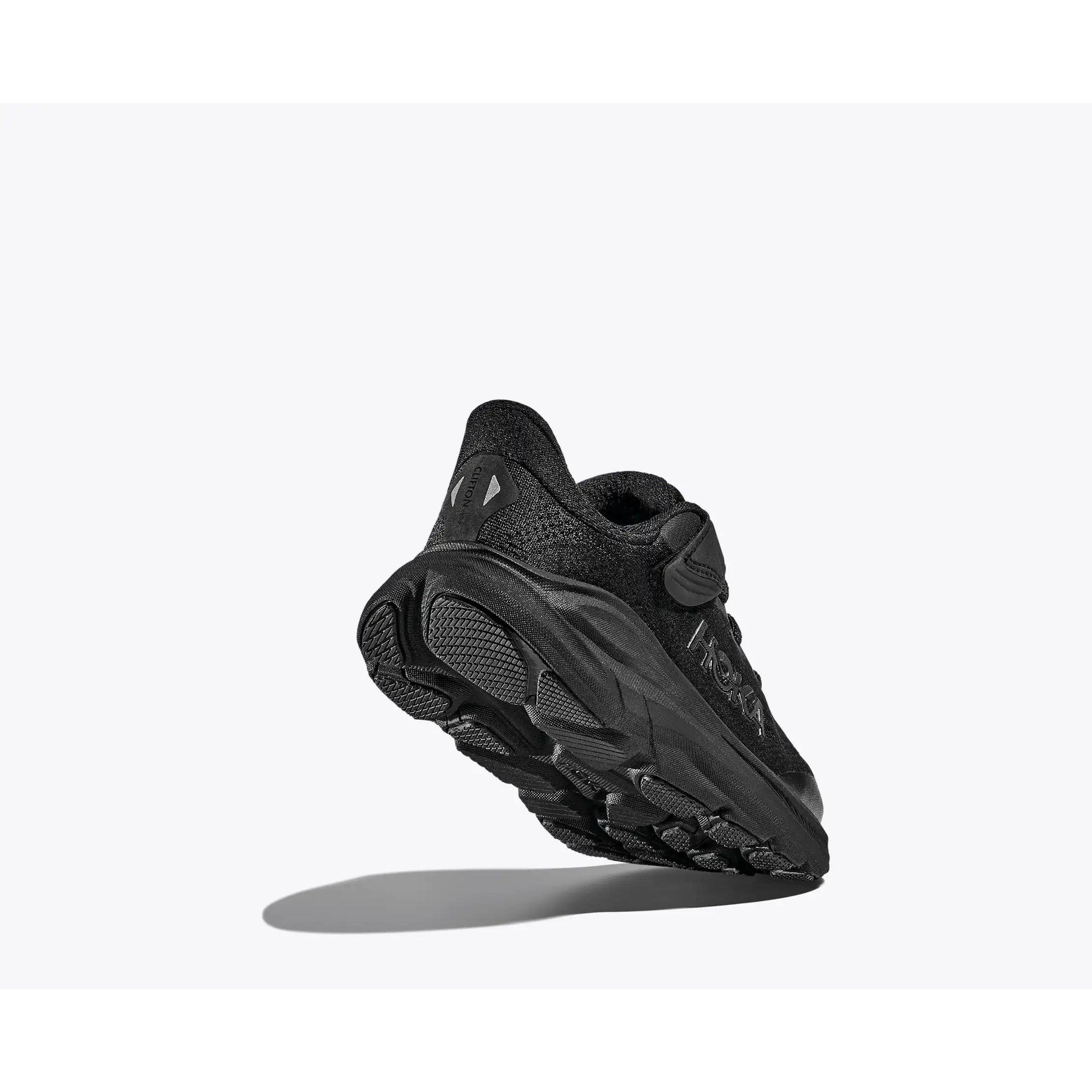 Black/Black - Hoka - Kids' Clifton 10 Road Running Shoes - 4