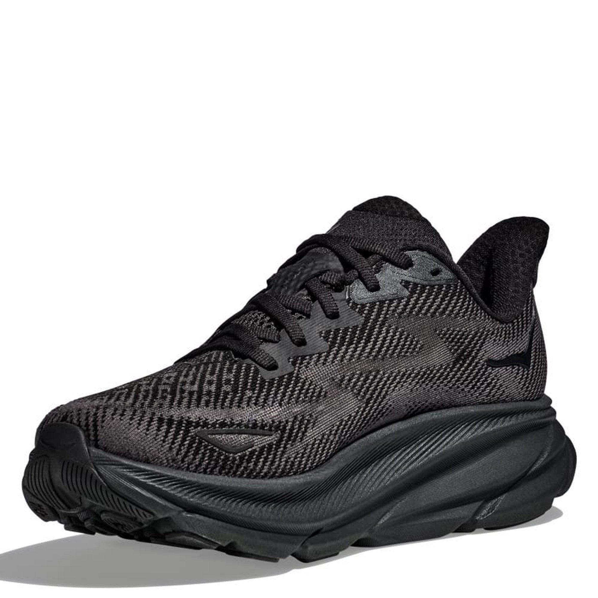 Black/Black - Hoka - Clifton 9 Mens Running Shoes - 4