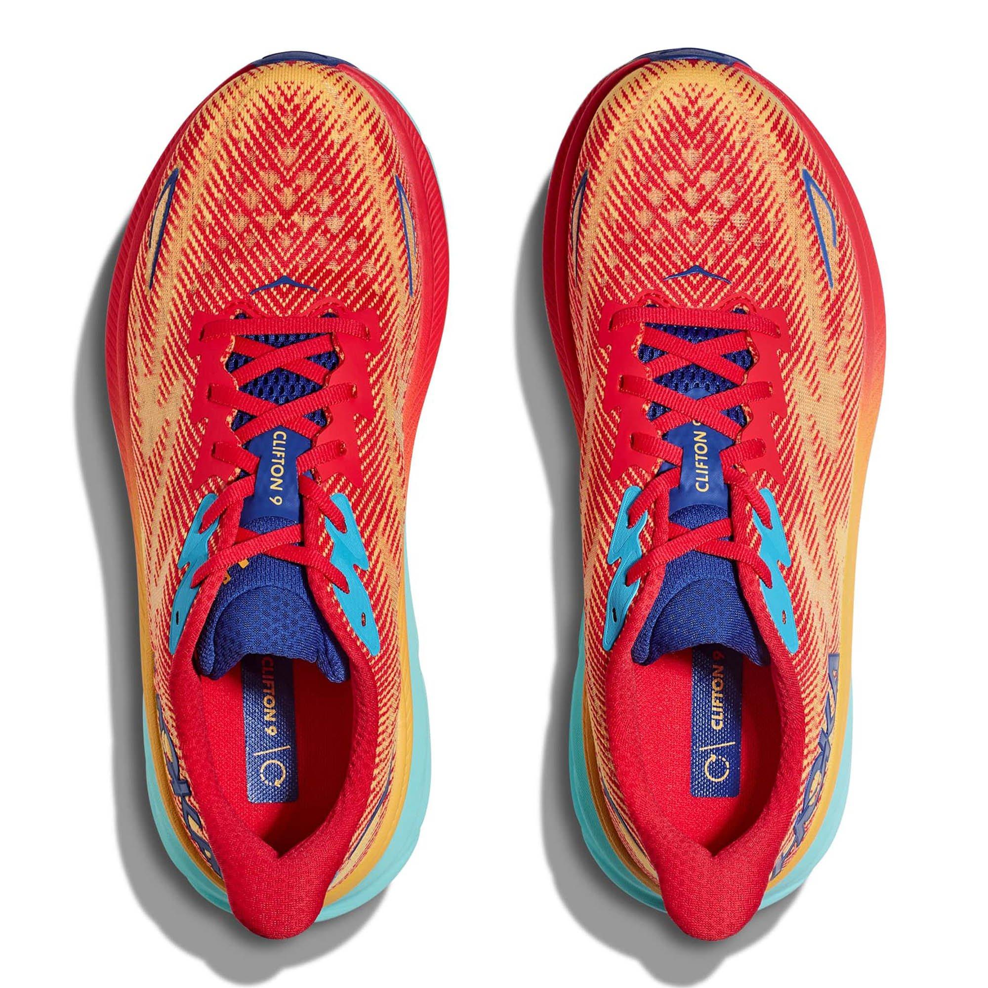Cerise/Cludless - Hoka - Clifton 9 Wide Mens Running Shoes - 3