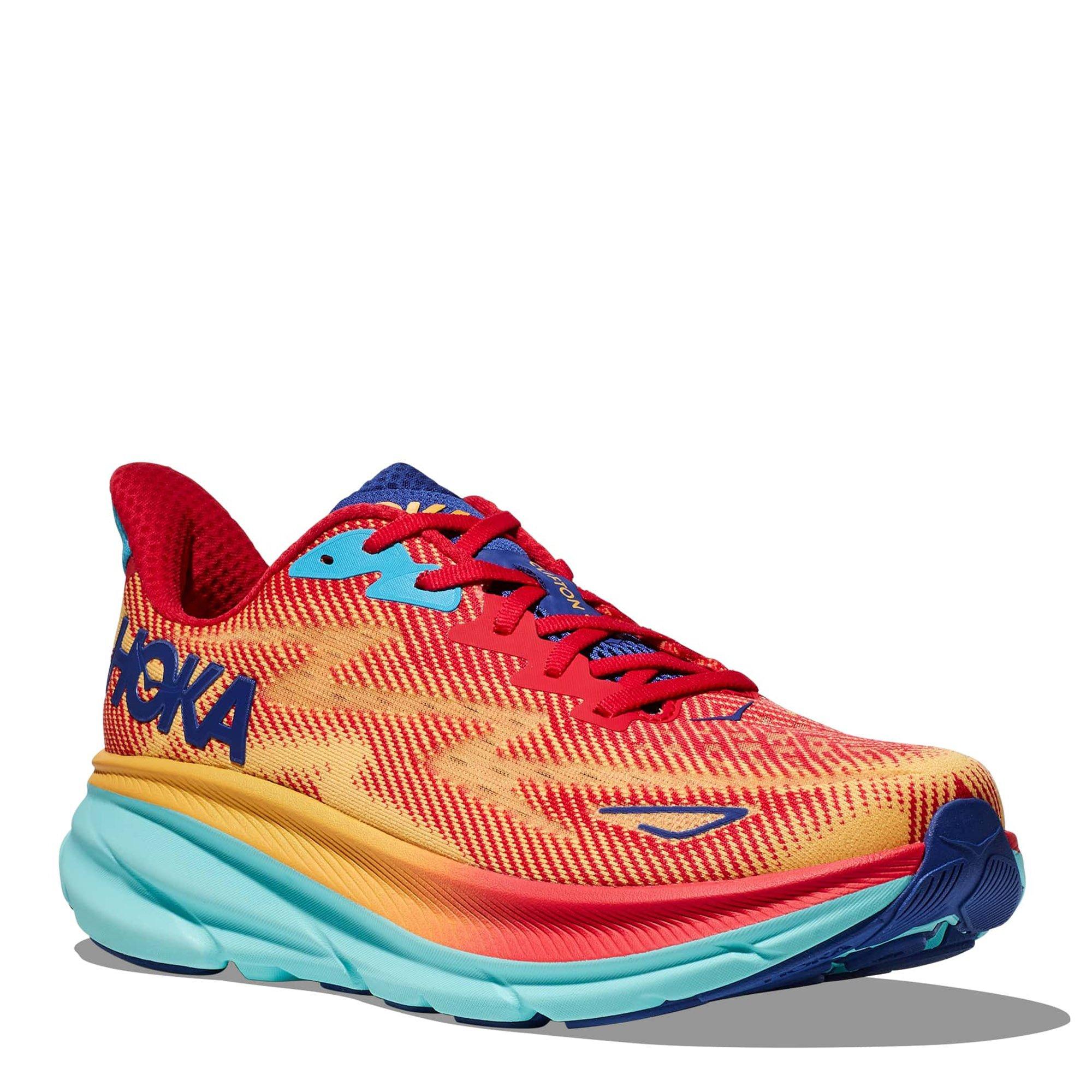 Cerise/Cludless - Hoka - Clifton 9 Wide Mens Running Shoes - 5
