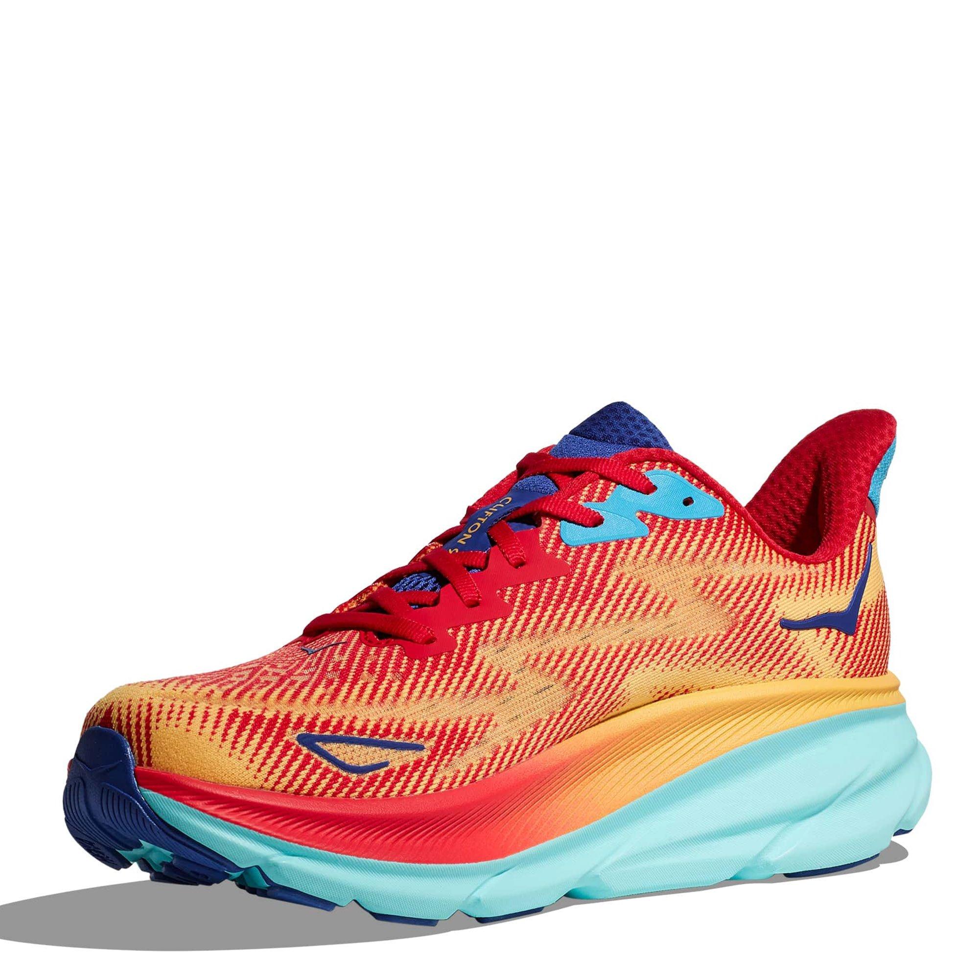 Cerise/Cludless - Hoka - Clifton 9 Wide Mens Running Shoes - 6