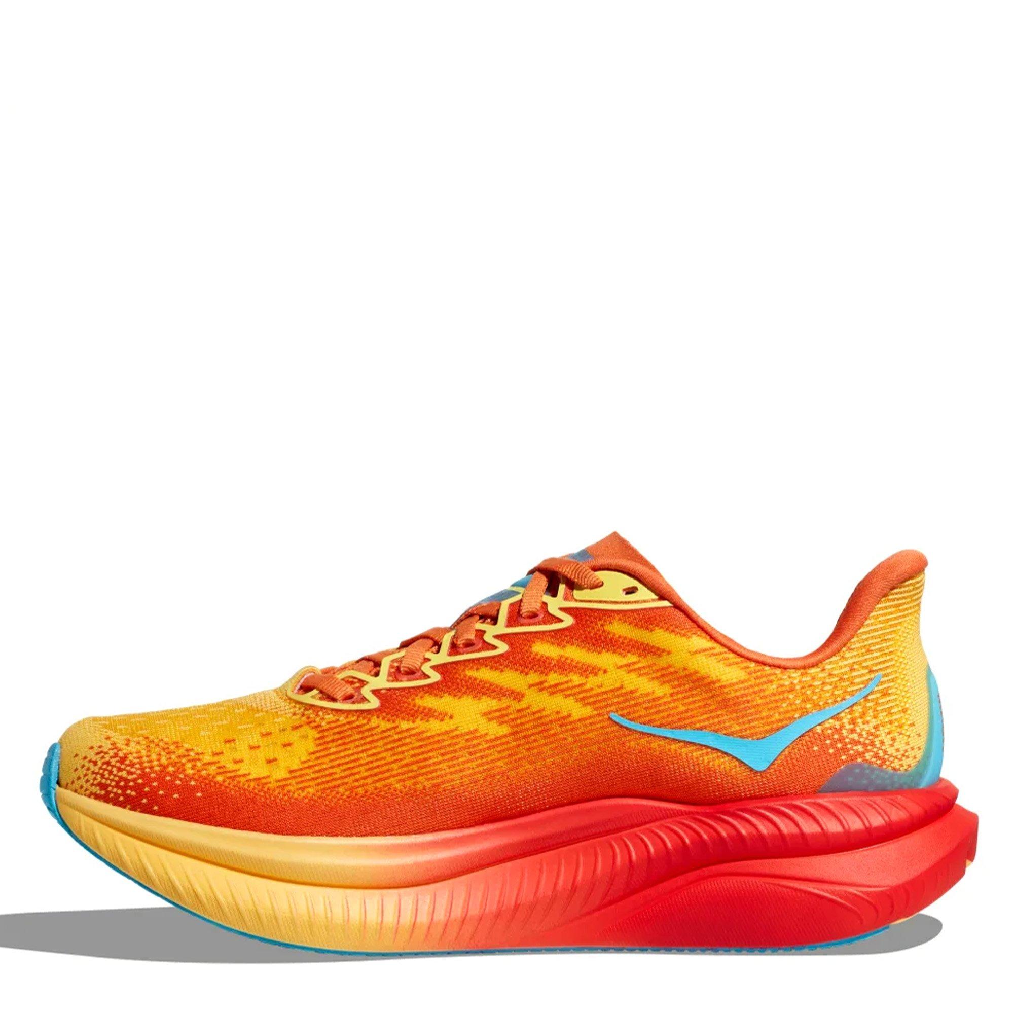 Poppy/Squash - Hoka - Mach 6 Wide Mens Running Shoes - 2