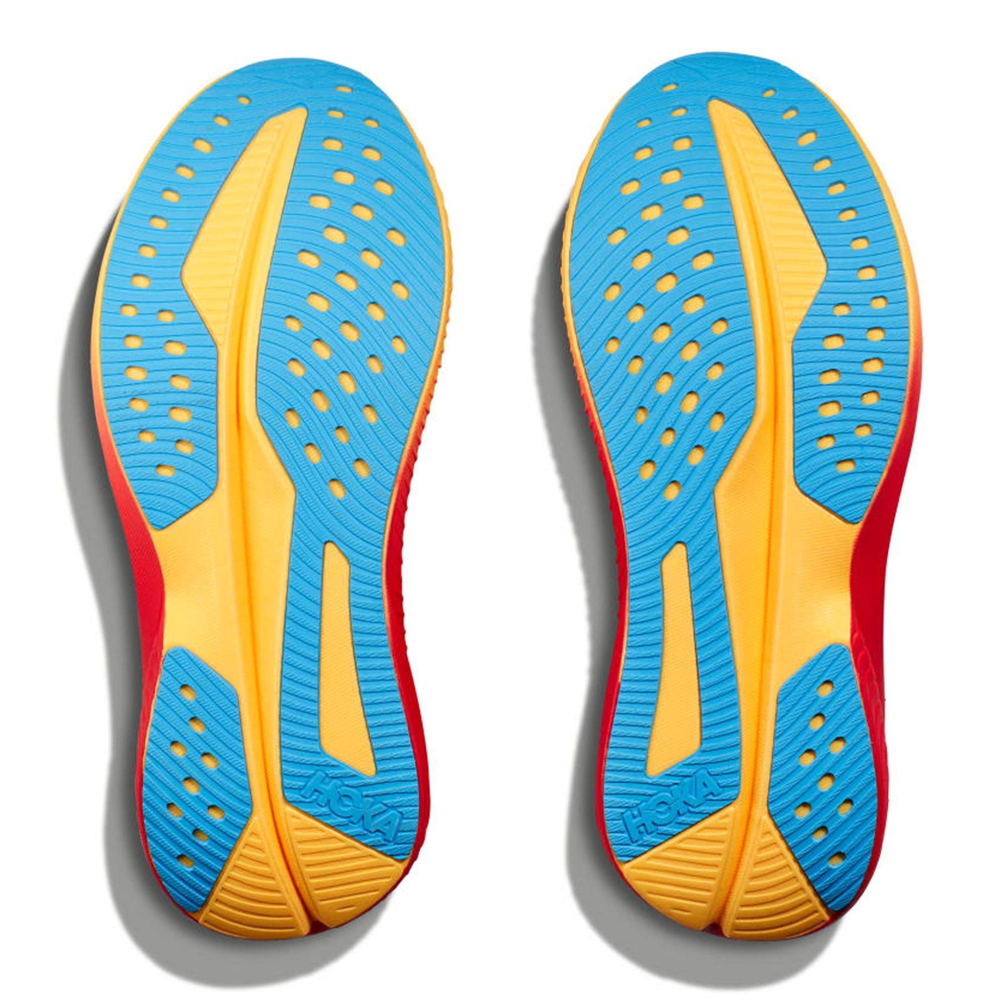 Poppy/Squash - Hoka - Mach 6 Wide Mens Running Shoes - 4