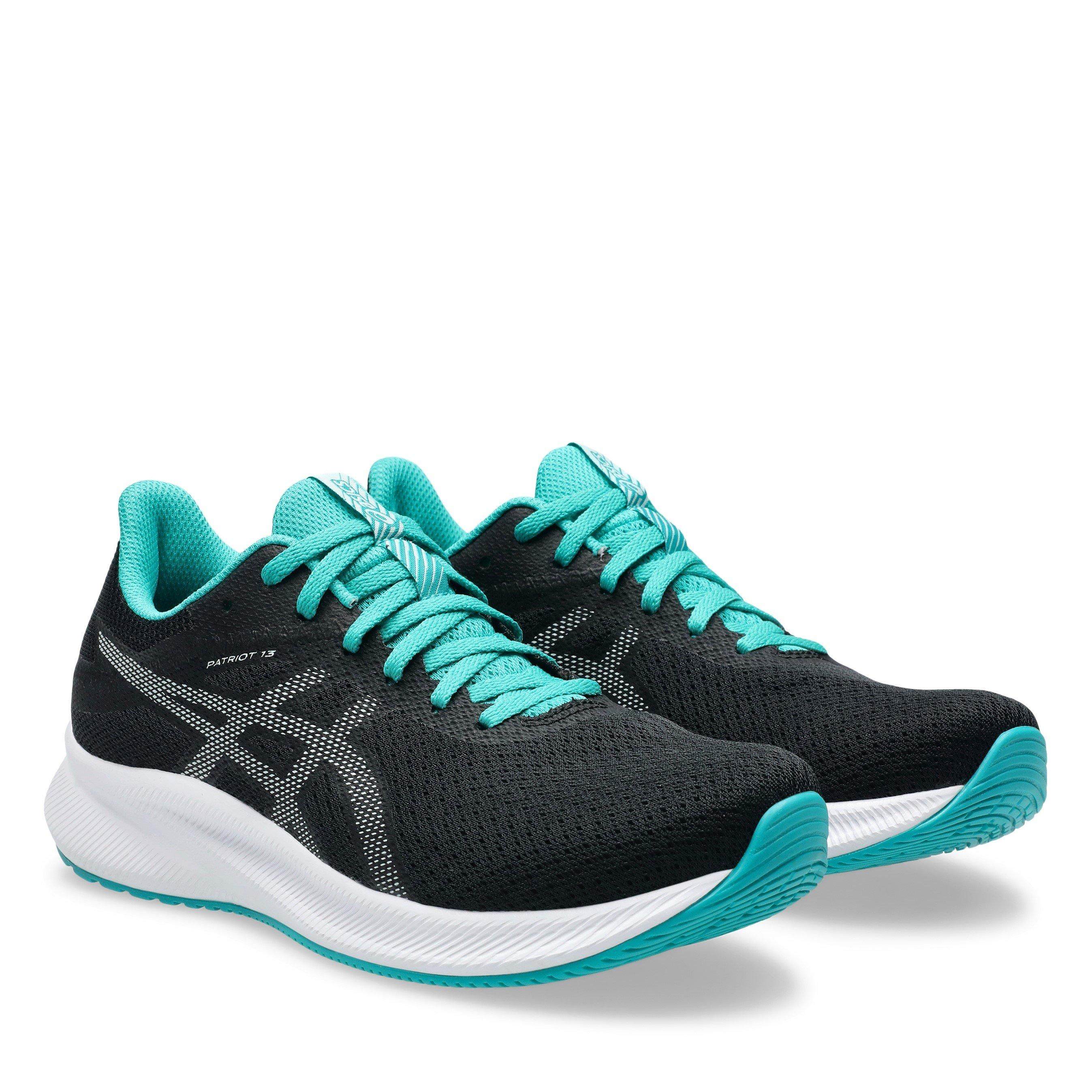BLACK/SEA - Asics - Patriot 13 Womens Running Shoes - 4