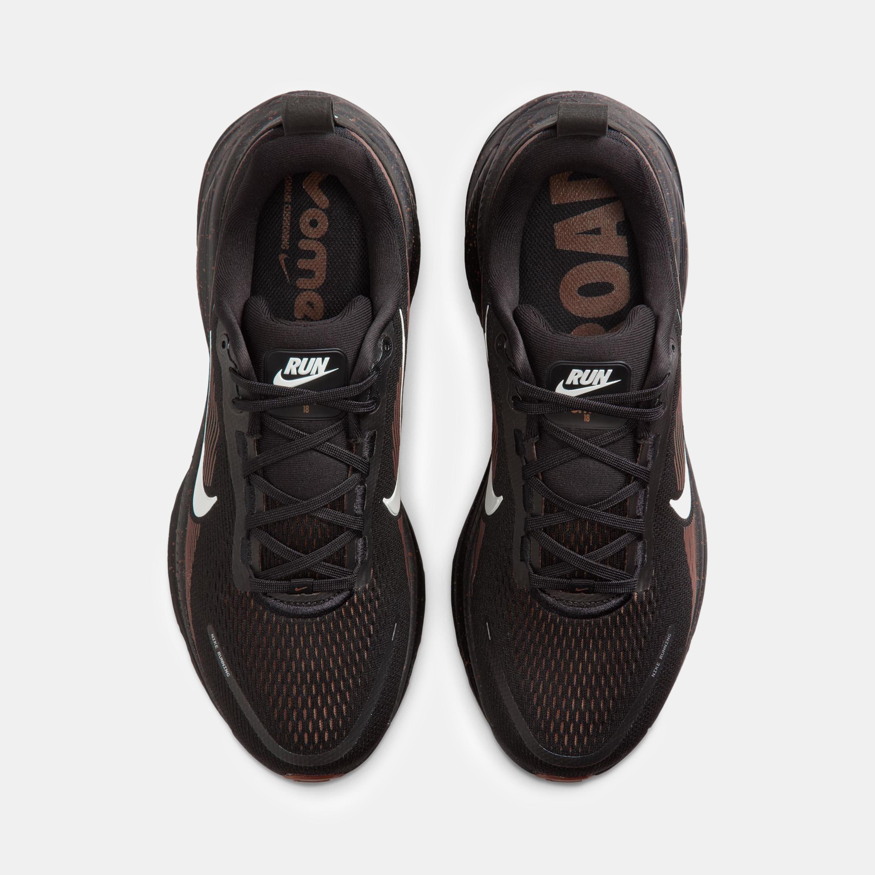 Black/Brown - Nike - Vomero 18  Mens Running Shoes - 5