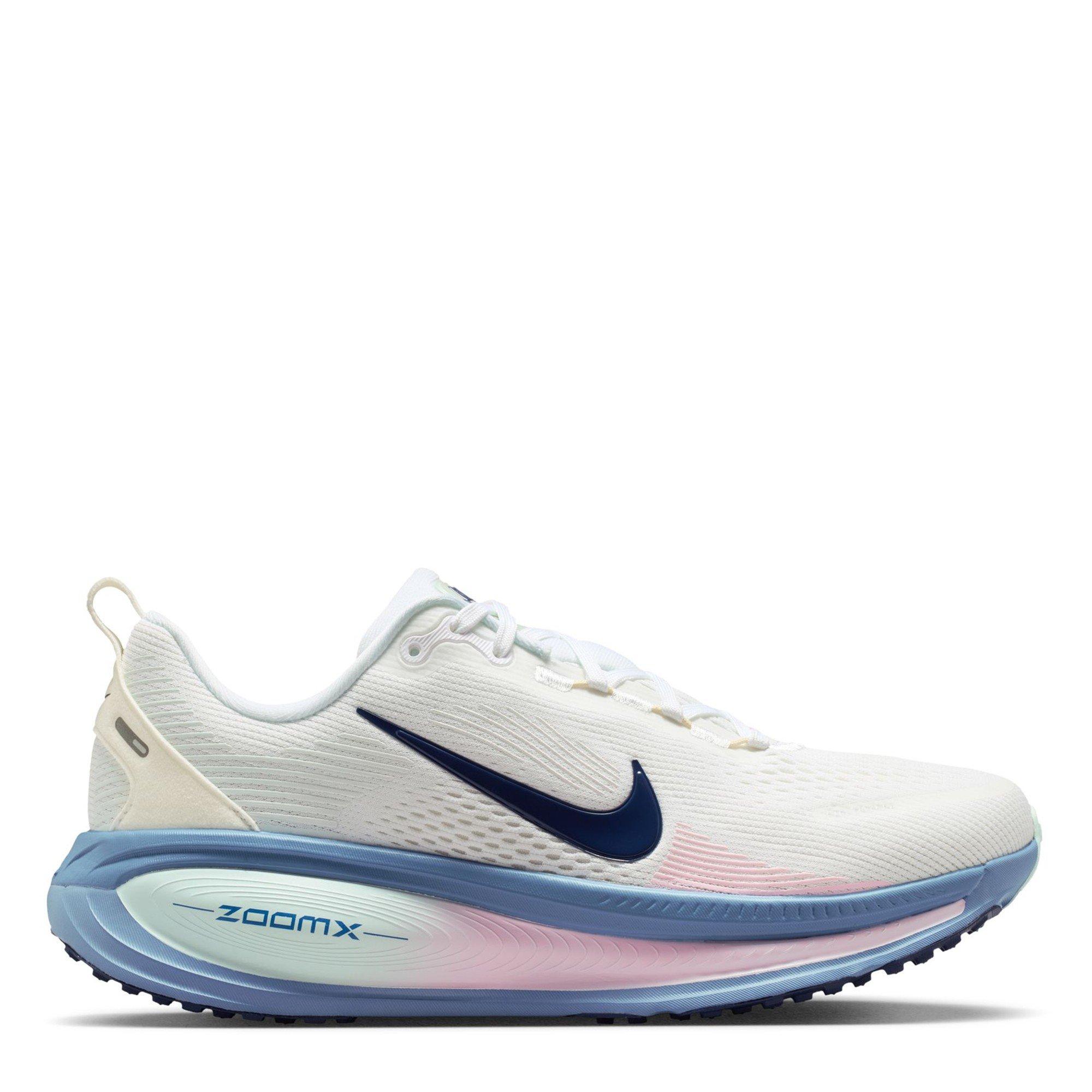 Nike Women's Vomero 18 Road Running Shoes - White/Blue - 6.5 (40.5)
