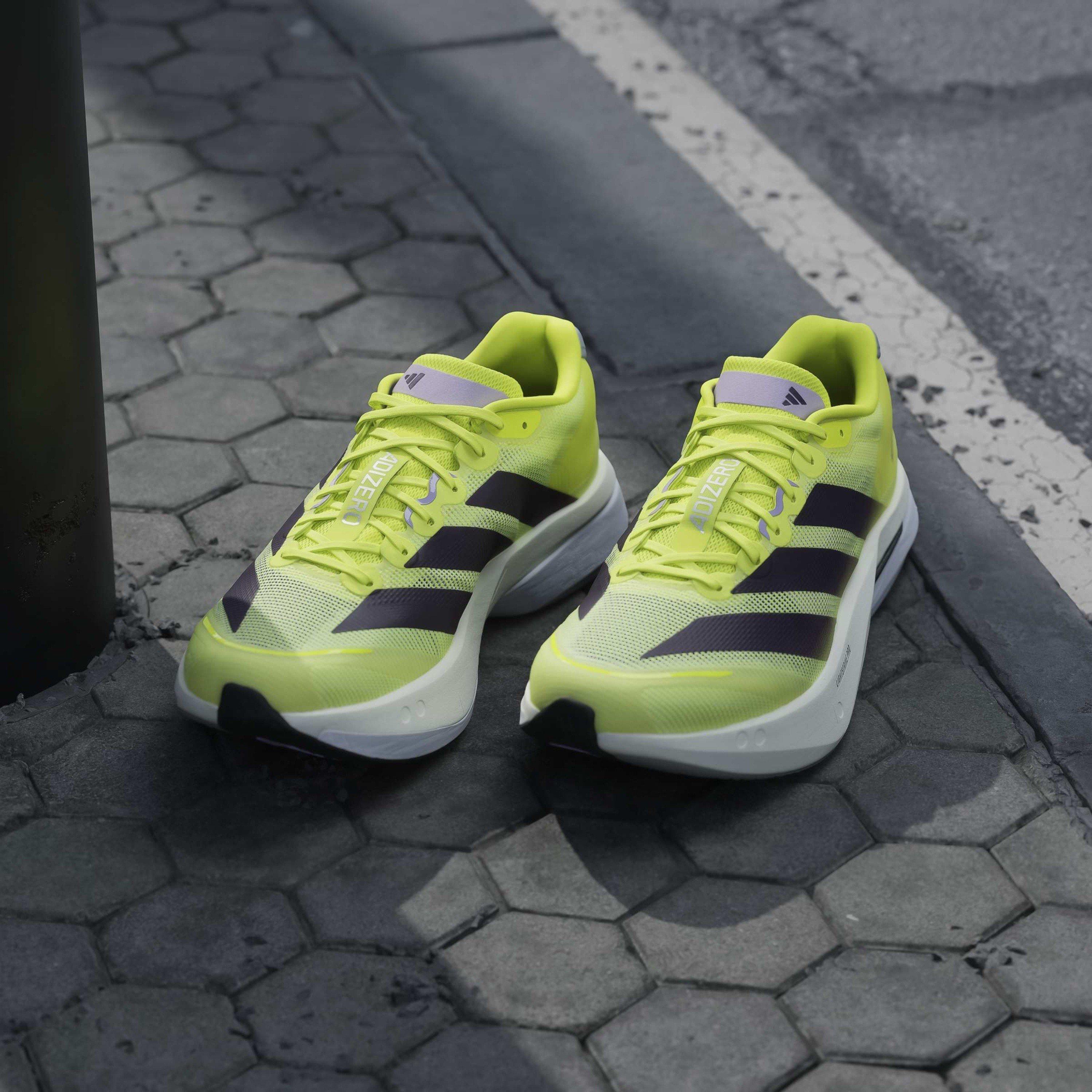 Yellow/Plum - adidas - AdizeroBoston Mens Running Shoes - 12