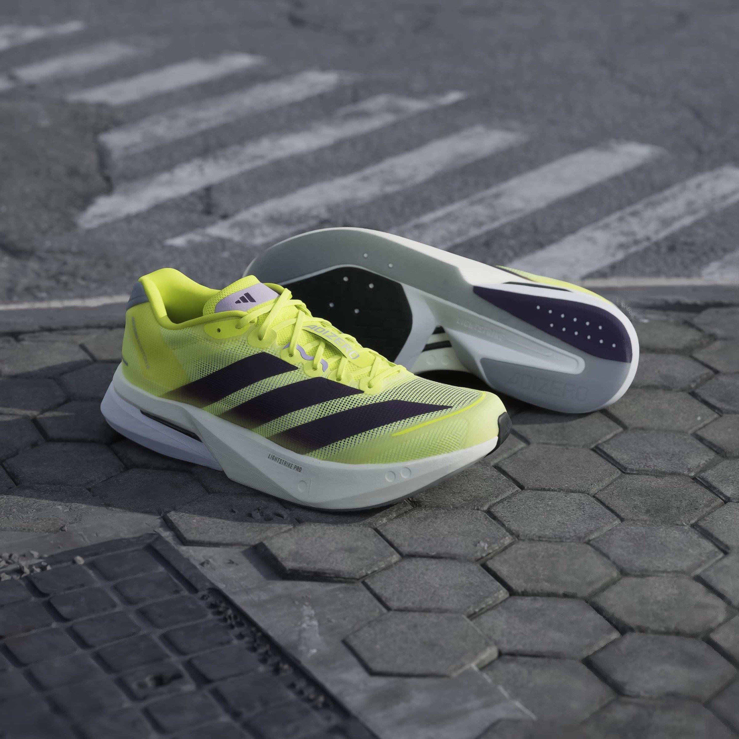 Yellow/Plum - adidas - AdizeroBoston Mens Running Shoes - 15