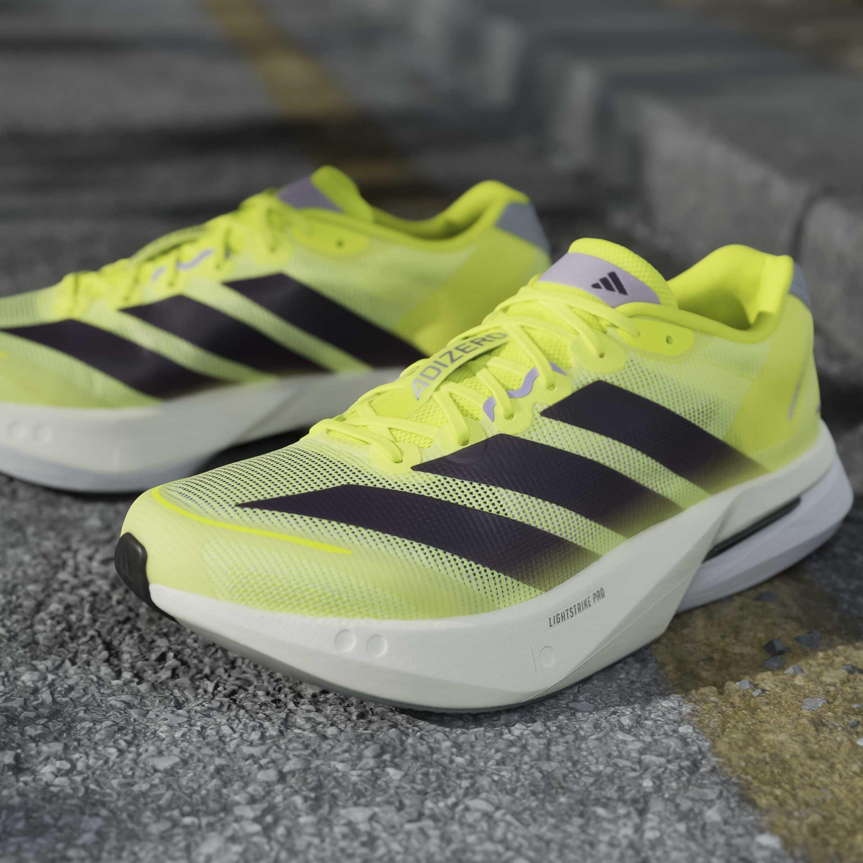 Yellow/Plum - adidas - AdizeroBoston Mens Running Shoes - 16