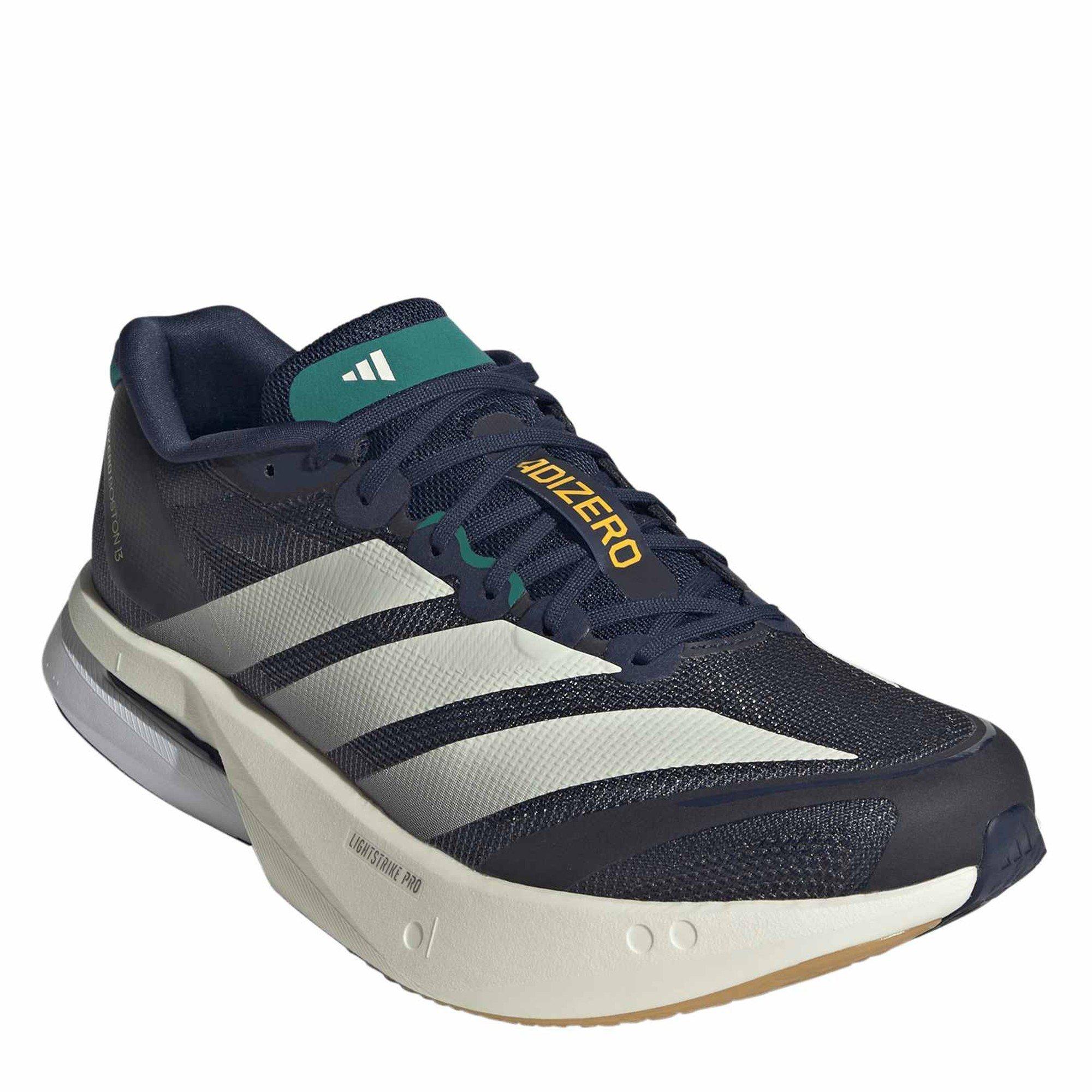 Indigo/Wht/Grn - adidas - AdizeroBoston Mens Running Shoes - 3