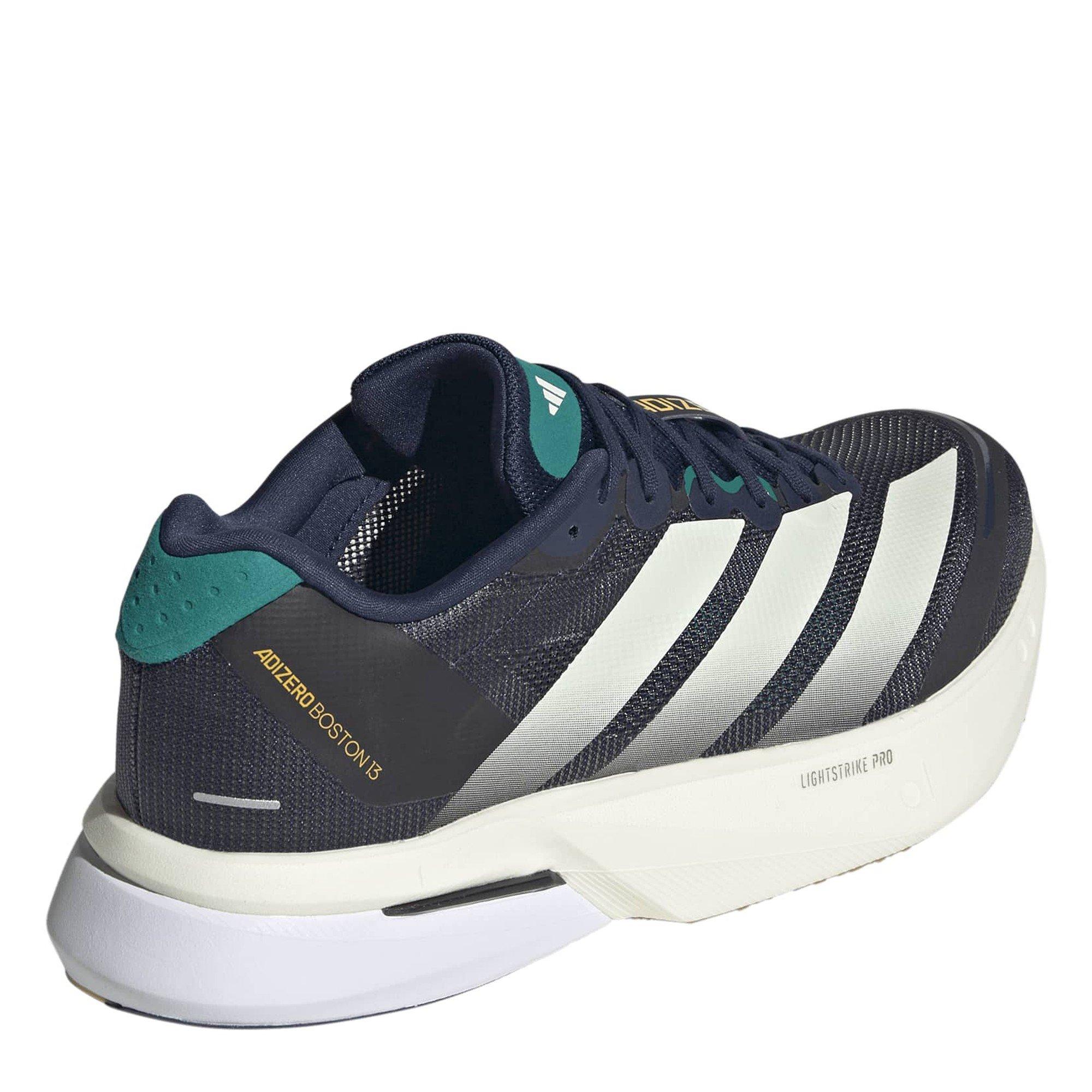 Indigo/Wht/Grn - adidas - AdizeroBoston Mens Running Shoes - 4