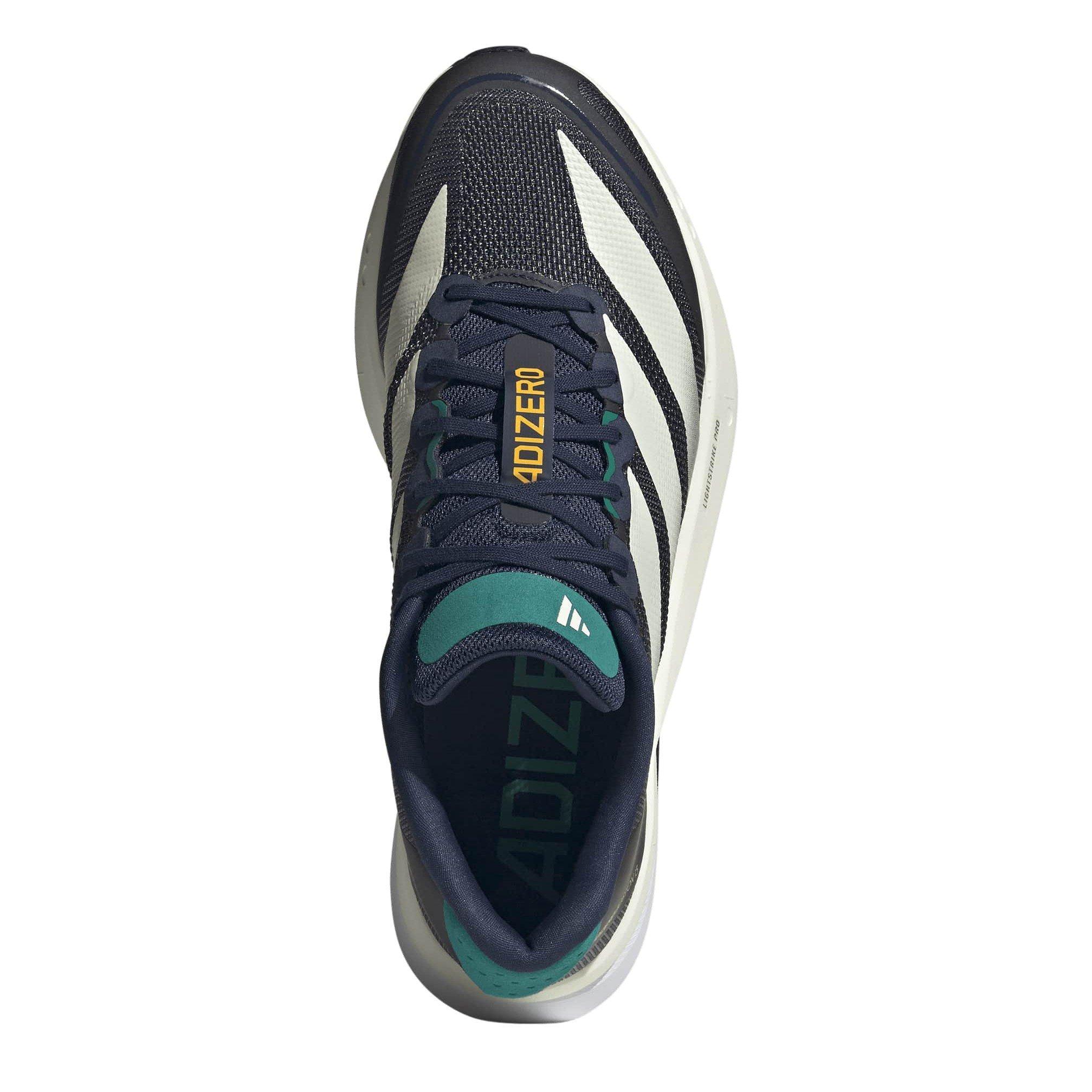 Indigo/Wht/Grn - adidas - AdizeroBoston Mens Running Shoes - 5