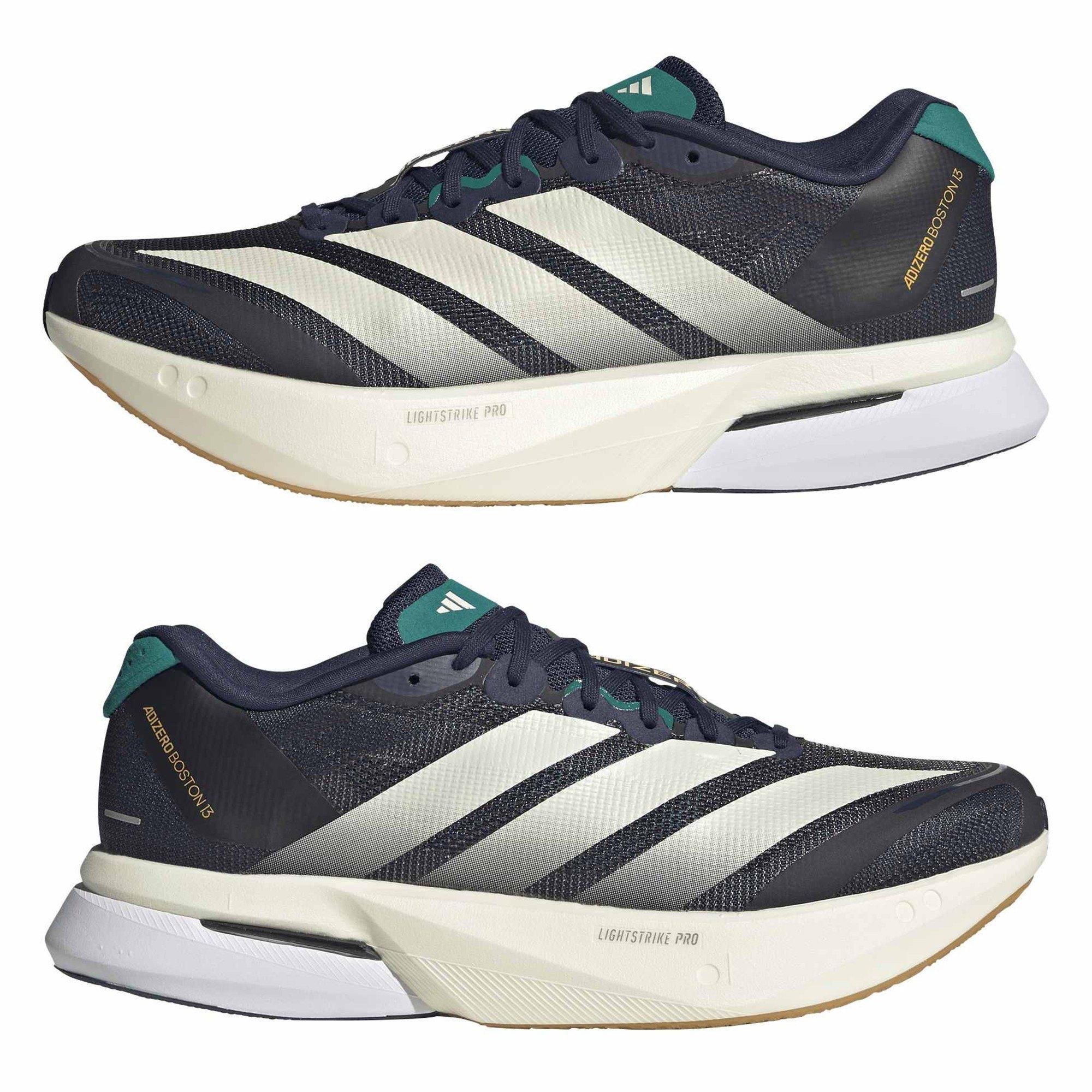 Indigo/Wht/Grn - adidas - AdizeroBoston Mens Running Shoes - 9
