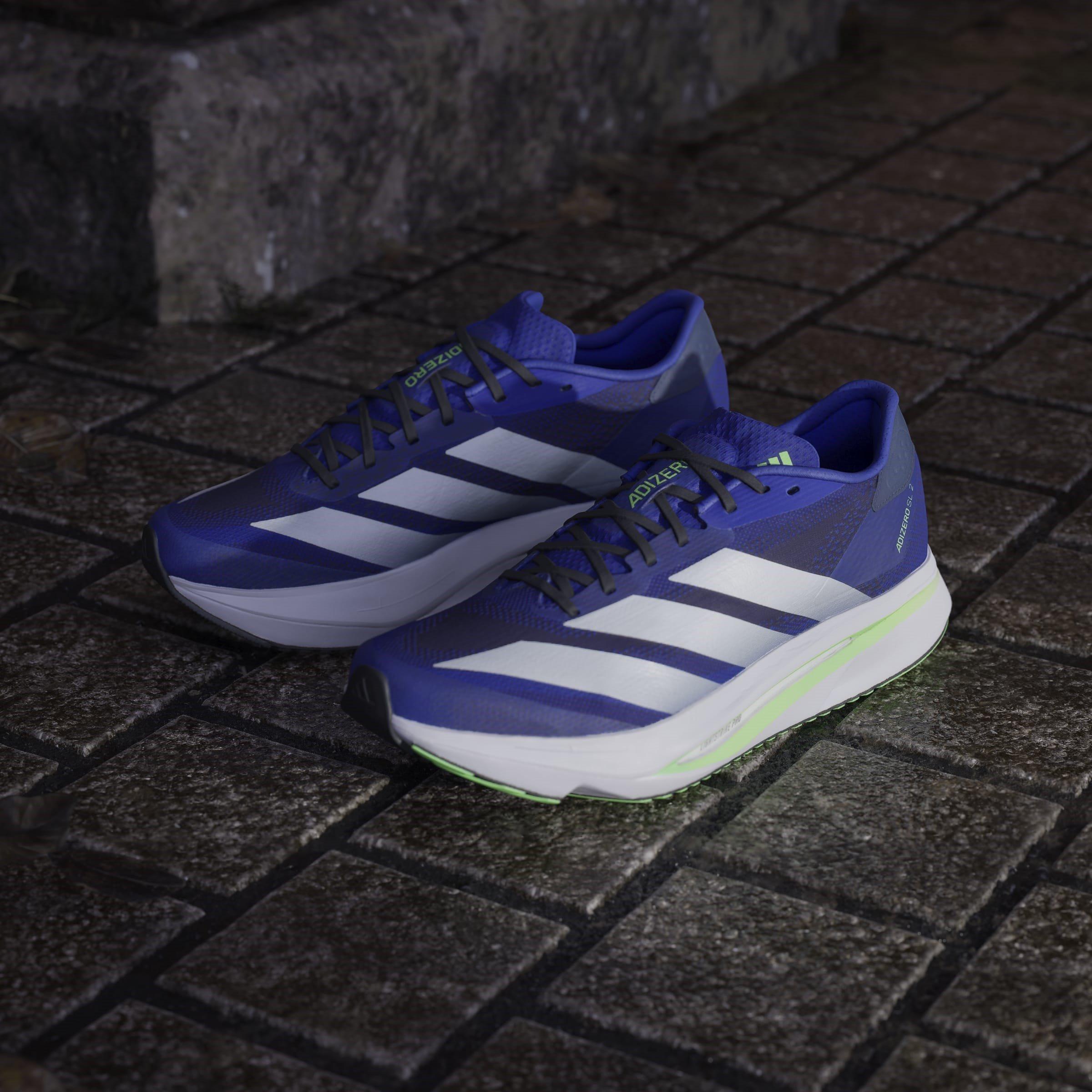 Blue/White/Lime - adidas - Adizero SL2 Mens Running Shoes - 12
