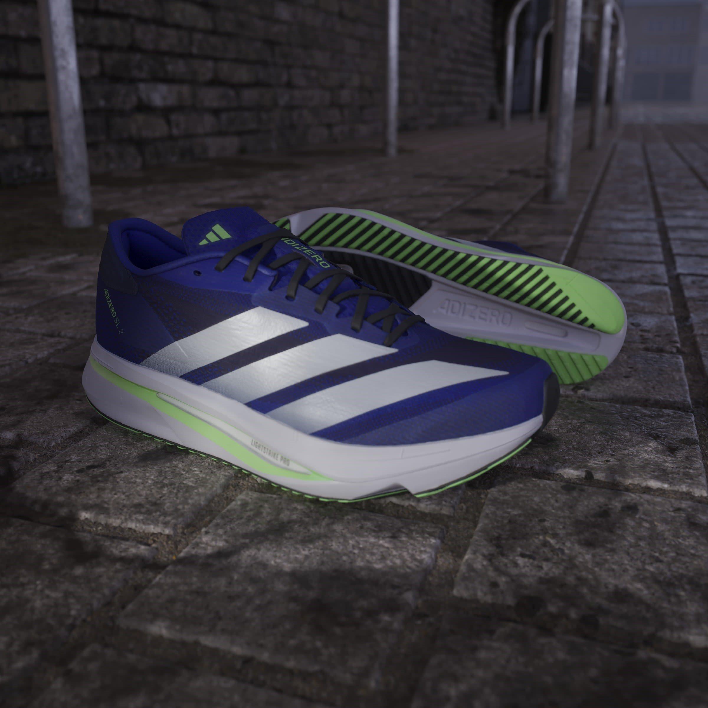 Blue/White/Lime - adidas - Adizero SL2 Mens Running Shoes - 15