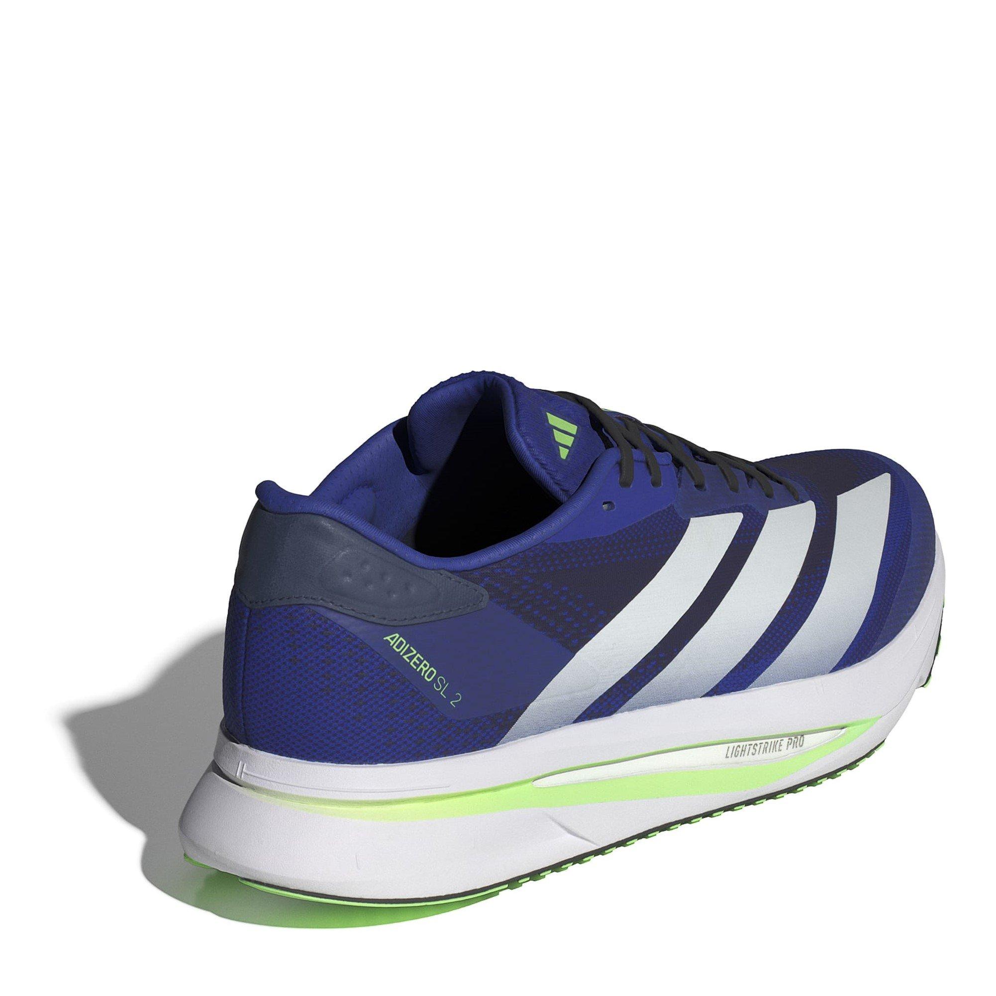 Blue/White/Lime - adidas - Adizero SL2 Mens Running Shoes - 4