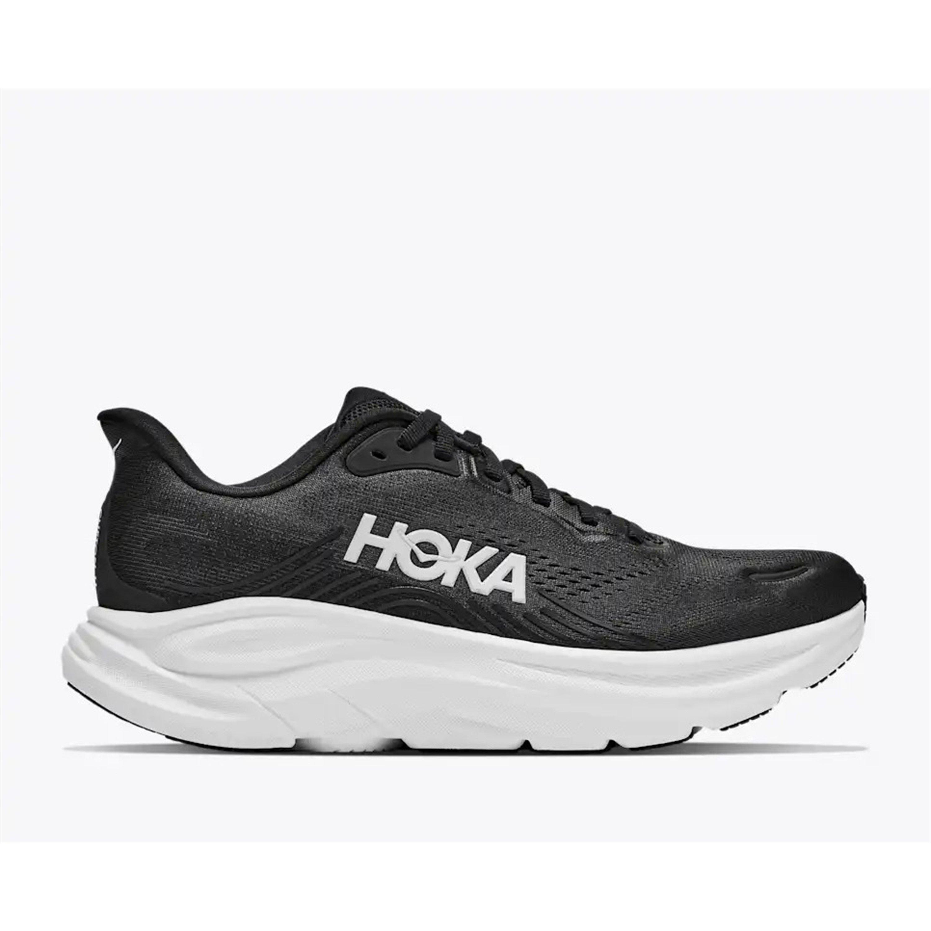 Hoka Women's Clifton 11 Road Running Shoes - Black/White - 7 (40.7)