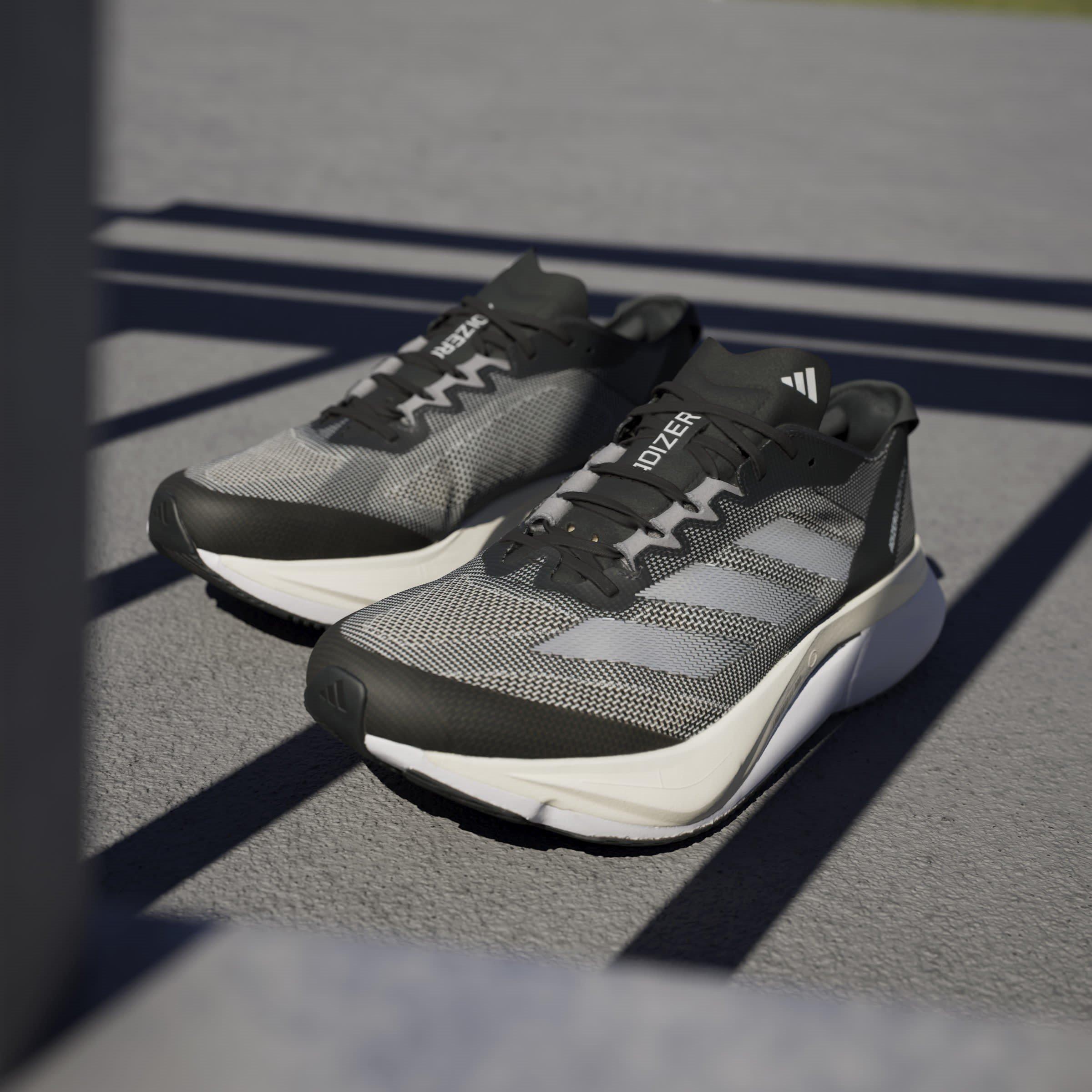 Zwart/Wit - adidas - Adizero Boston 12 Road Running Shoes Mens - 15