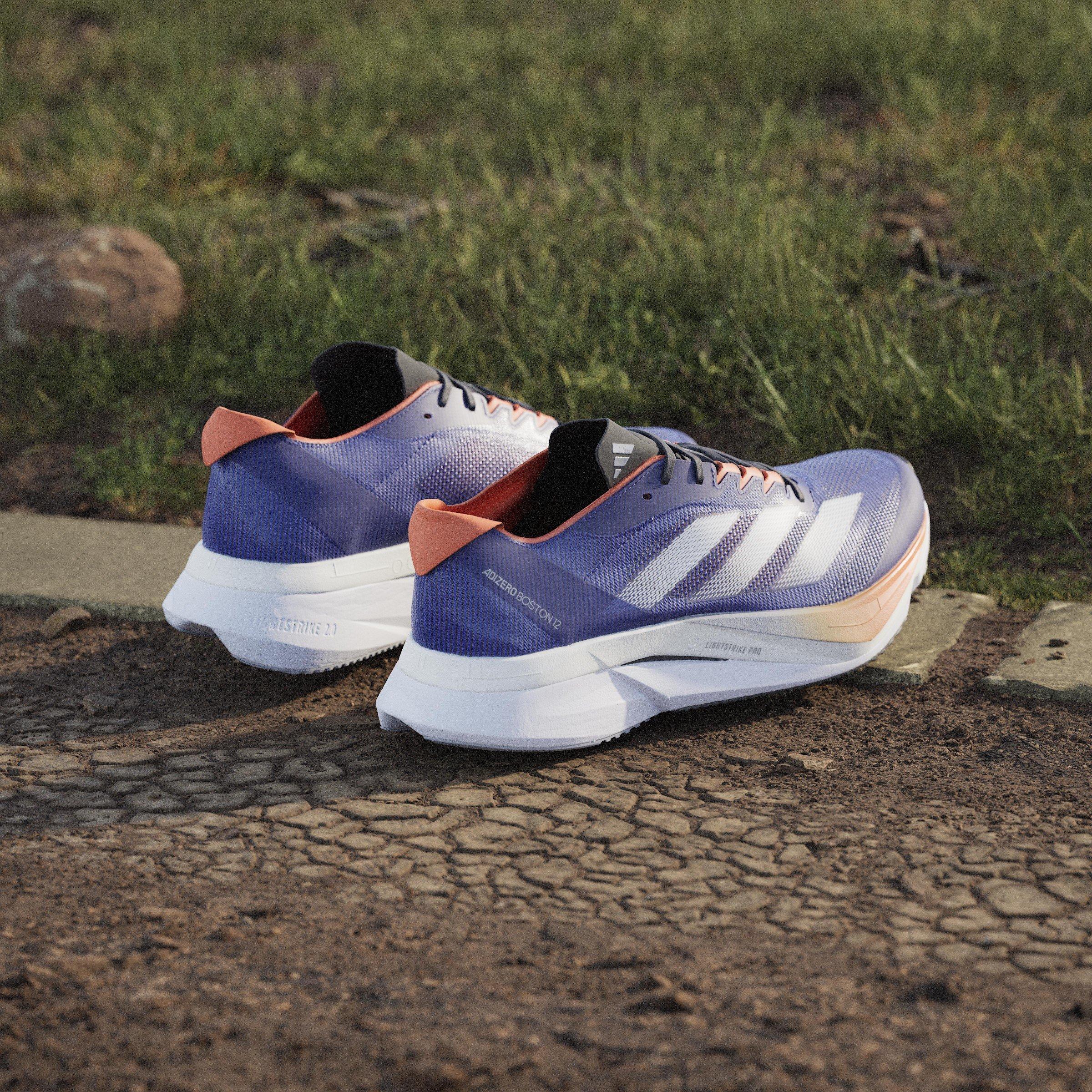 Blu/Blanco/Naranja - adidas - Adizero Boston 12 Road Running Shoes Mens - 13