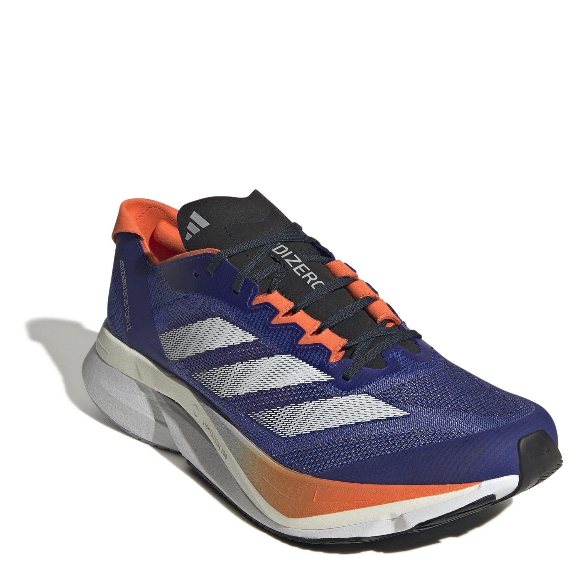 Blu/Blanco/Naranja - adidas - Adizero Boston 12 Road Running Shoes Mens - 3