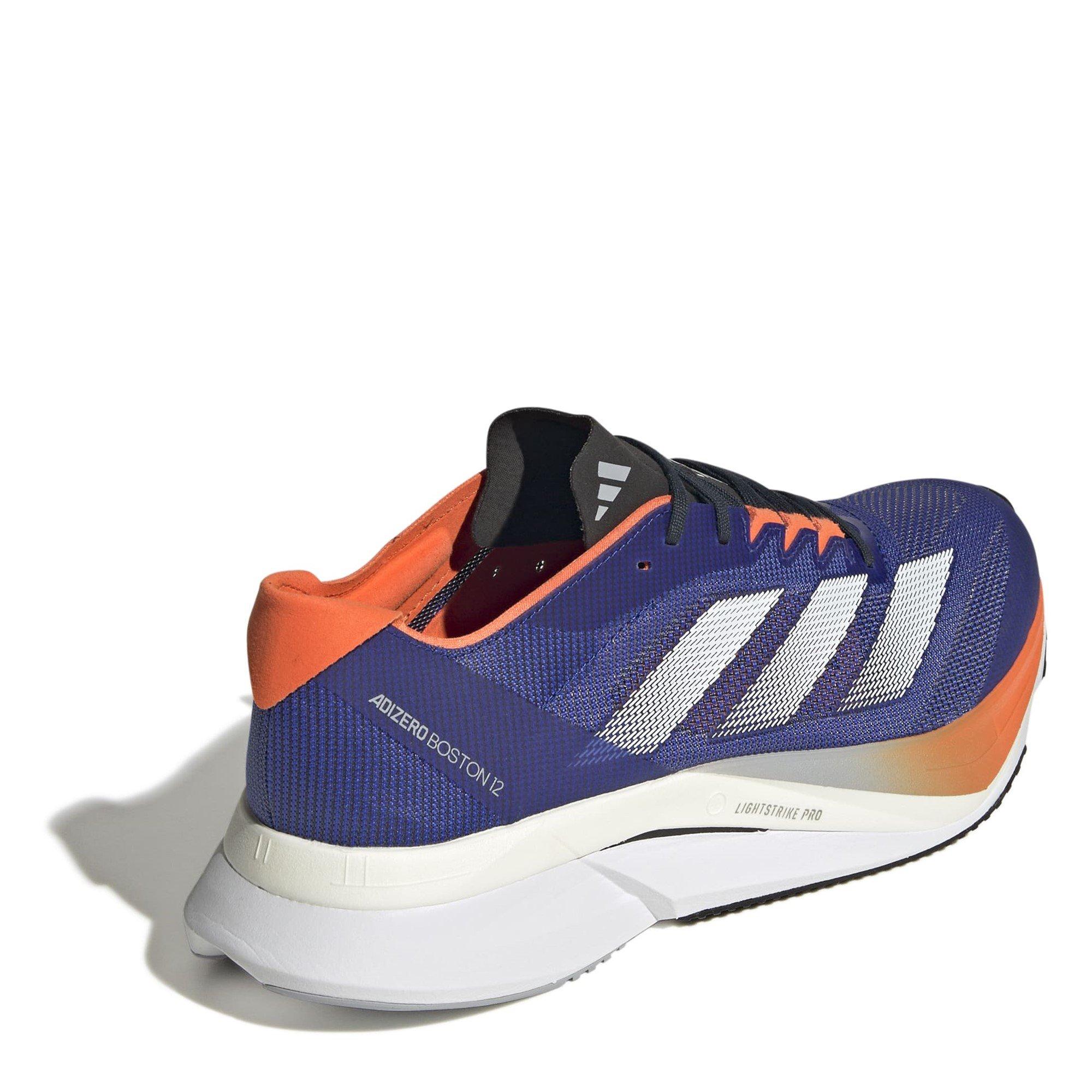 Blu/Blanco/Naranja - adidas - Adizero Boston 12 Road Running Shoes Mens - 4