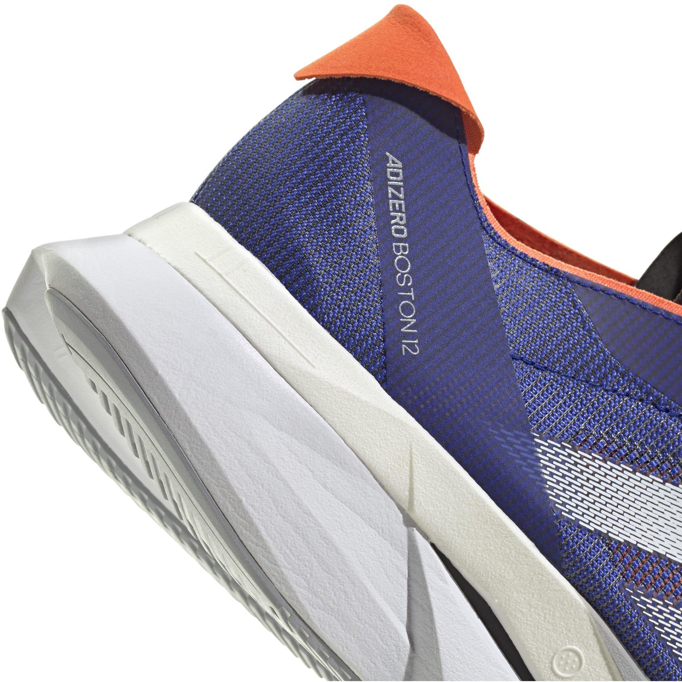 Blu/Blanco/Naranja - adidas - Adizero Boston 12 Road Running Shoes Mens - 8