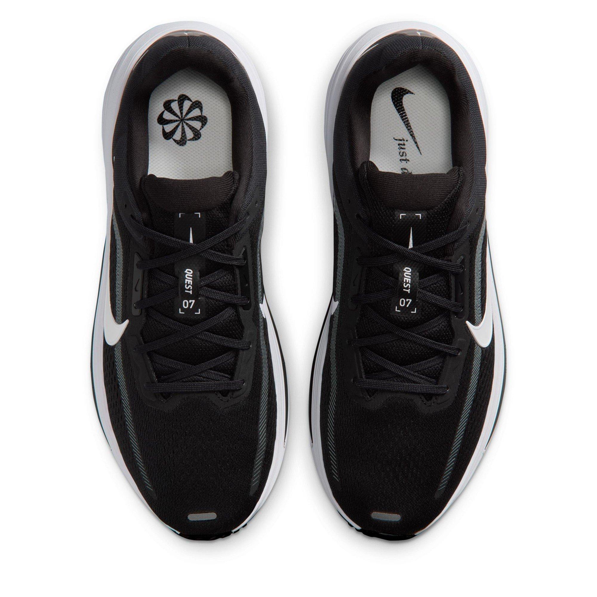 Black/White - Nike - Men's Quest 7 Road Running Shoes - 6