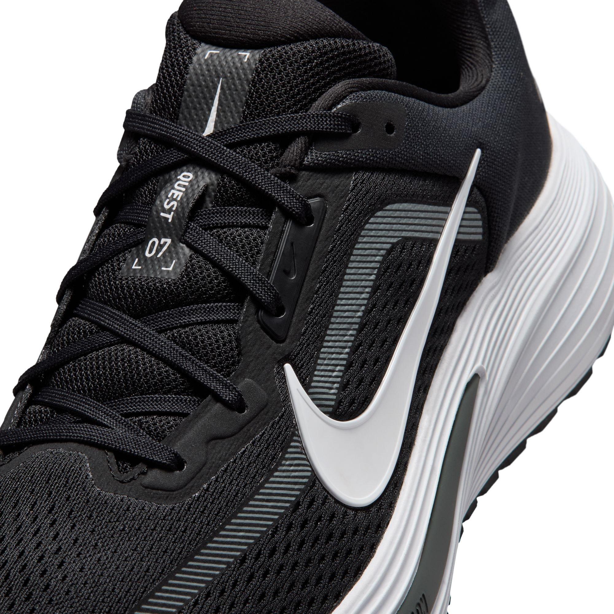 Black/White - Nike - Men's Quest 7 Road Running Shoes - 7