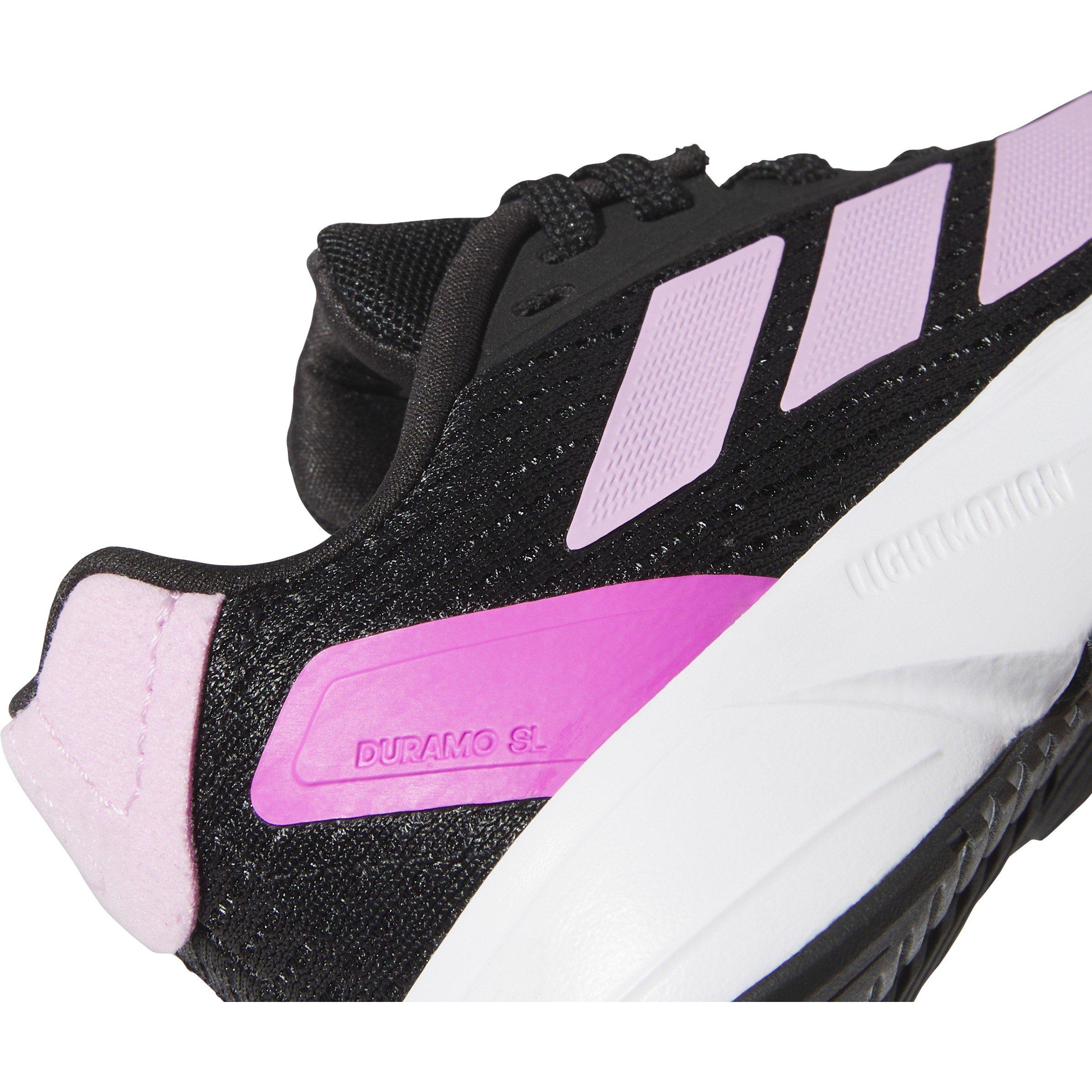 CoreBlack/Lilac - adidas - Duramo Sl K Road Running Shoes Unisex Kids - 8