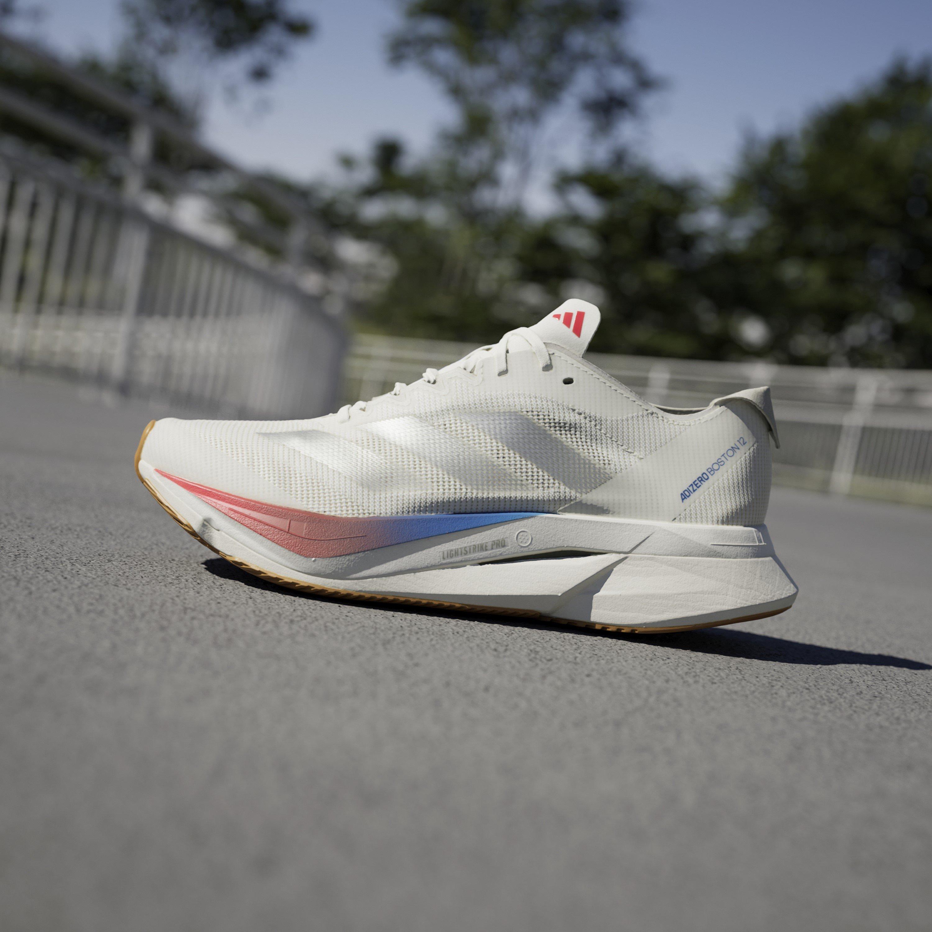 White/Matte Sil - adidas - Adizero Boston 12 Road Running Shoes Womens - 14