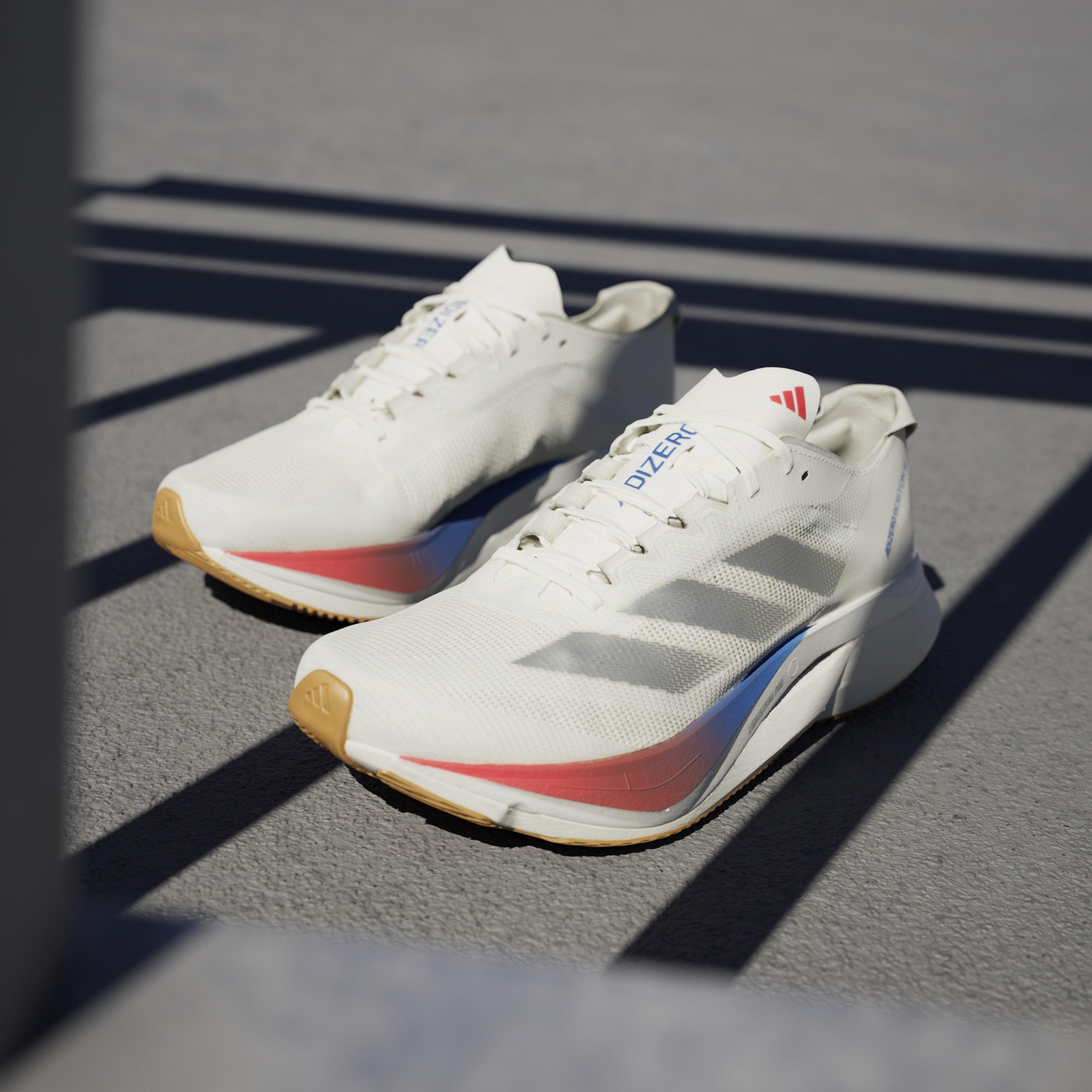 White/Matte Sil - adidas - Adizero Boston 12 Road Running Shoes Womens - 15