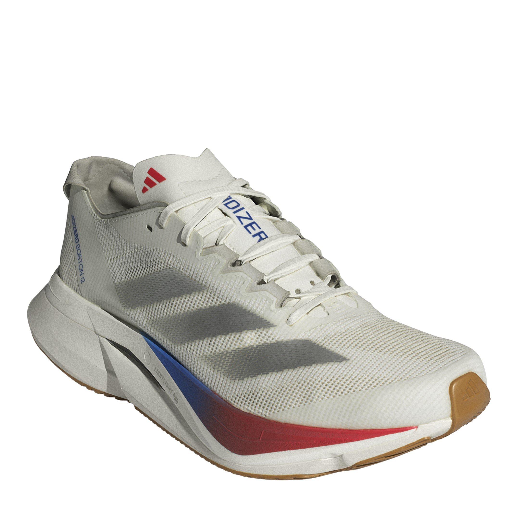 White/Matte Sil - adidas - Adizero Boston 12 Road Running Shoes Womens - 3