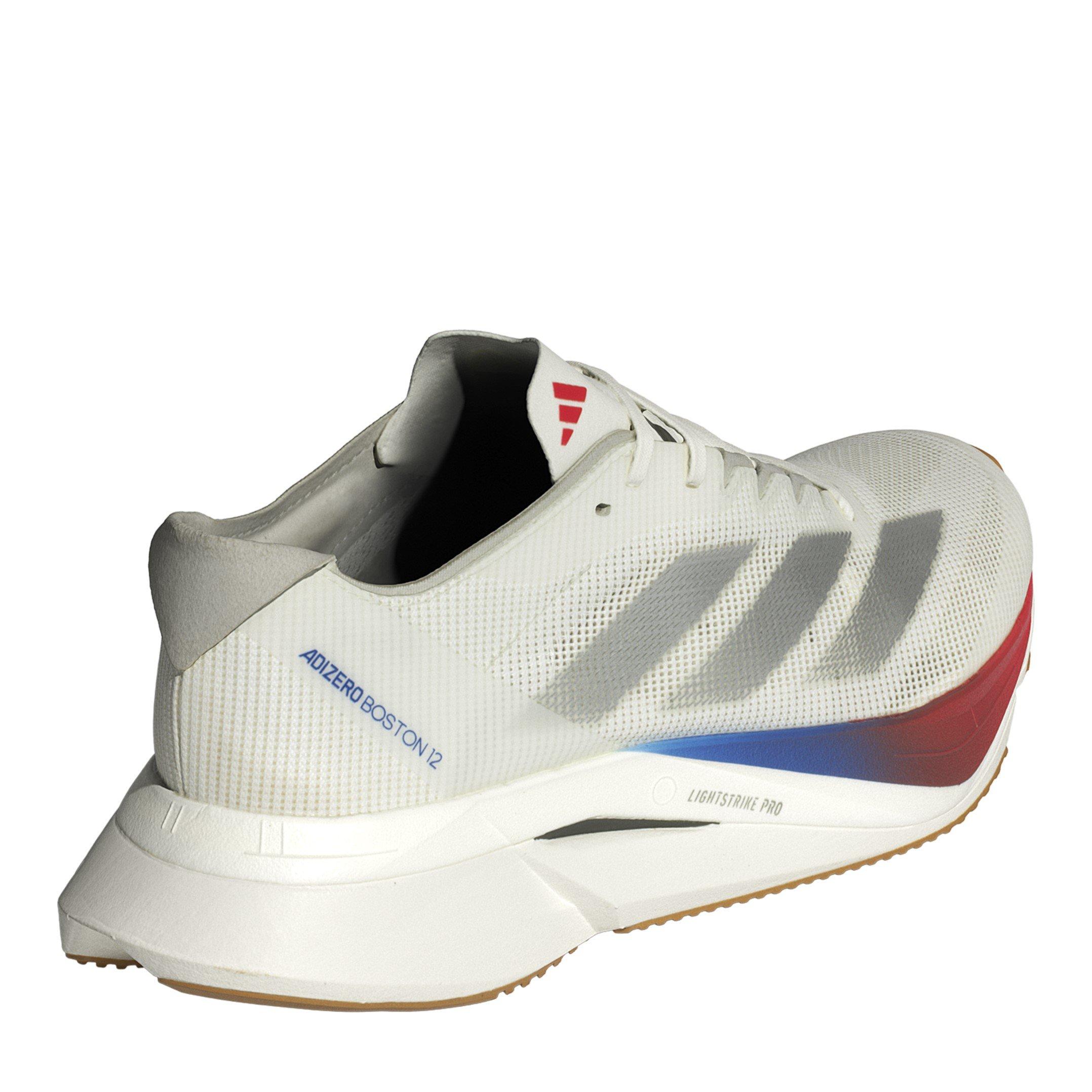 White/Matte Sil - adidas - Adizero Boston 12 Road Running Shoes Womens - 4