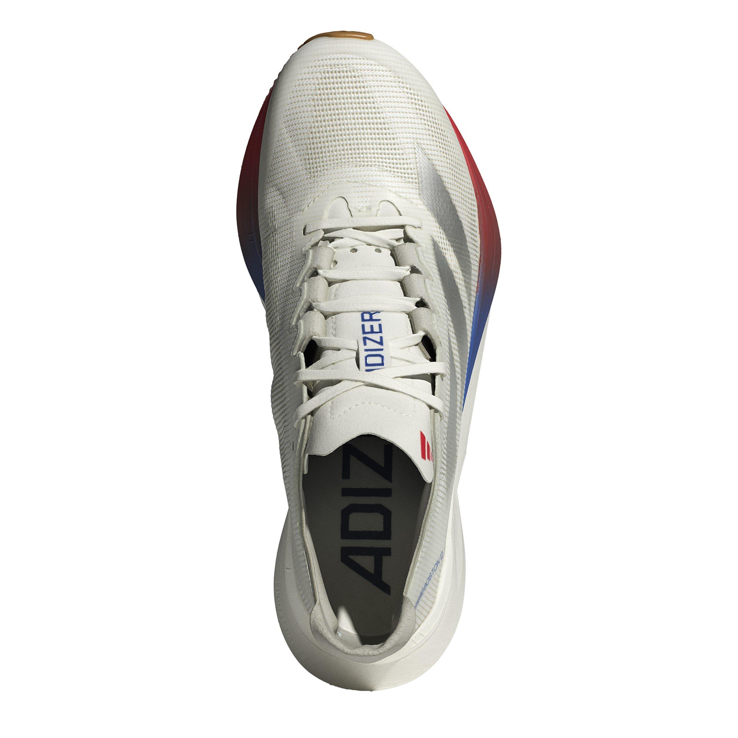 White/Matte Sil - adidas - Adizero Boston 12 Road Running Shoes Womens - 5