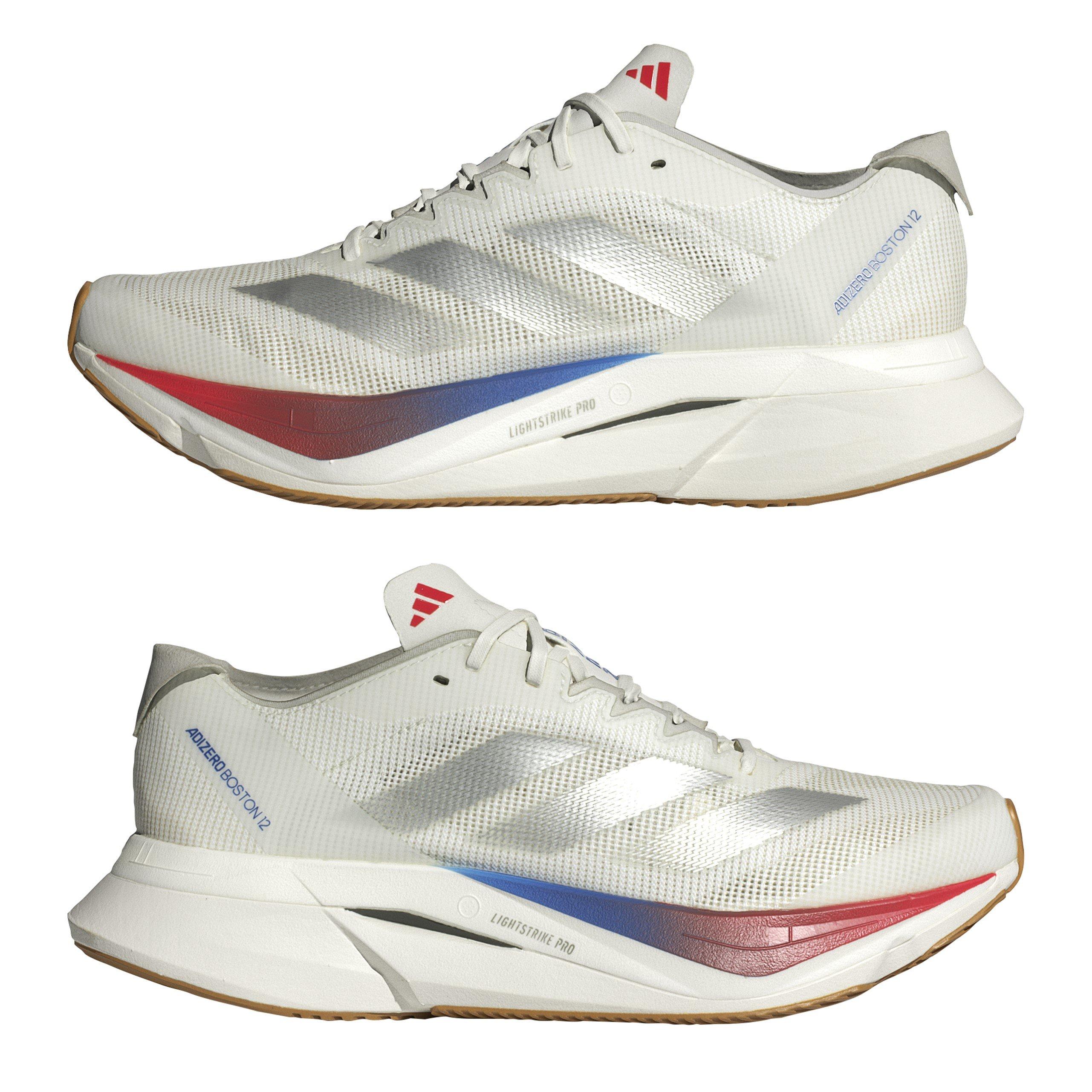 White/Matte Sil - adidas - Adizero Boston 12 Road Running Shoes Womens - 9