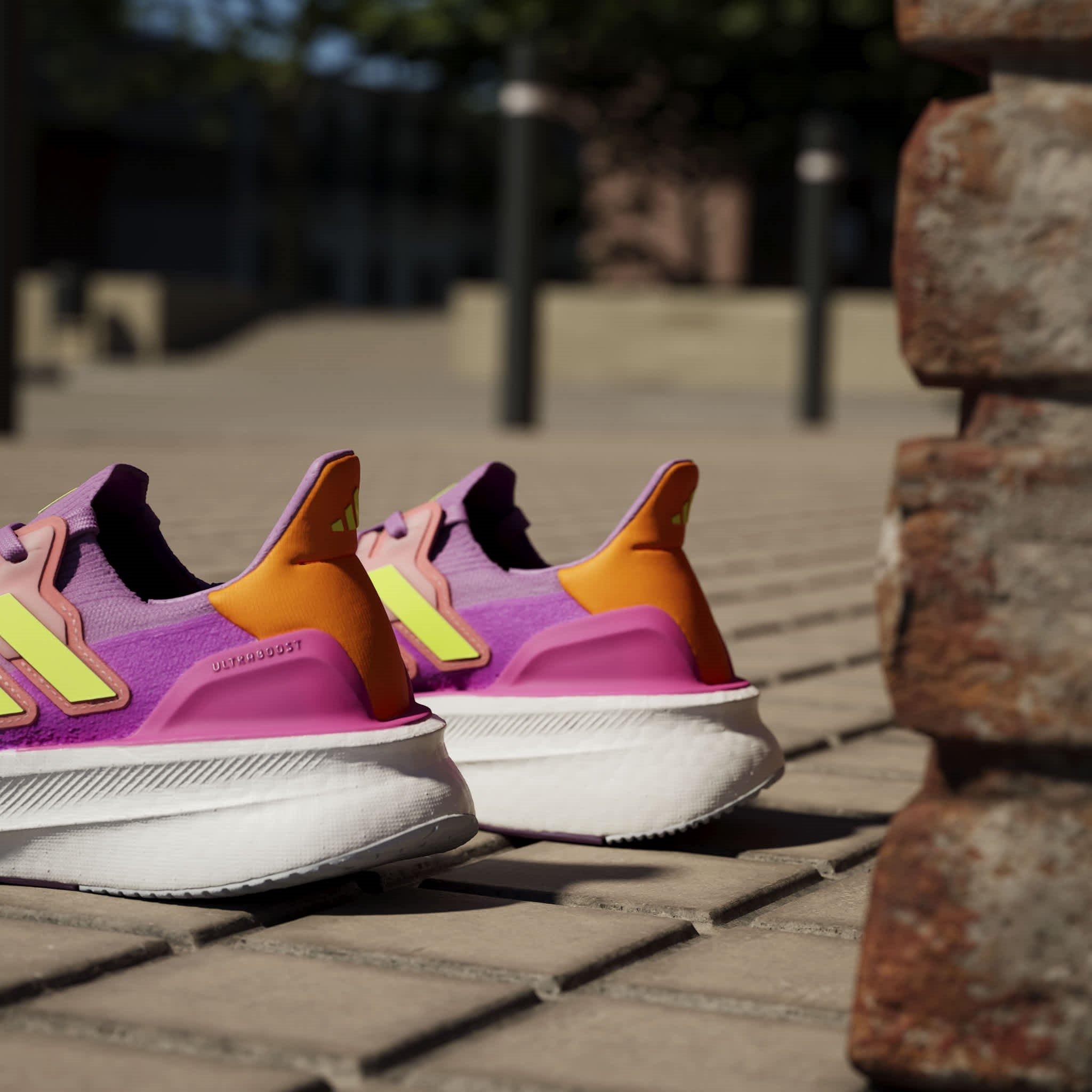 Purple/Lmn - adidas - Ultraboost 5 J Road Running Shoes Unisex Kids - 16