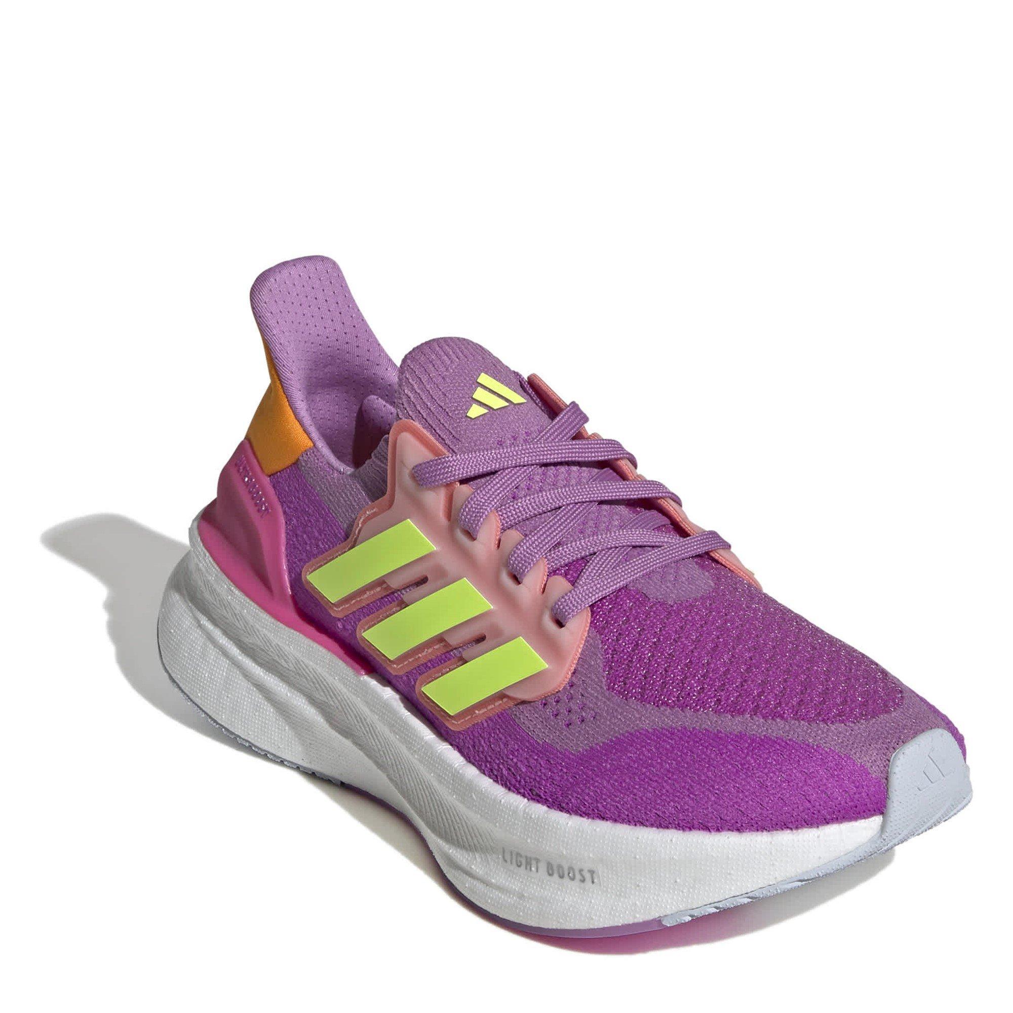 Purple/Lmn - adidas - Ultraboost 5 J Road Running Shoes Unisex Kids - 3