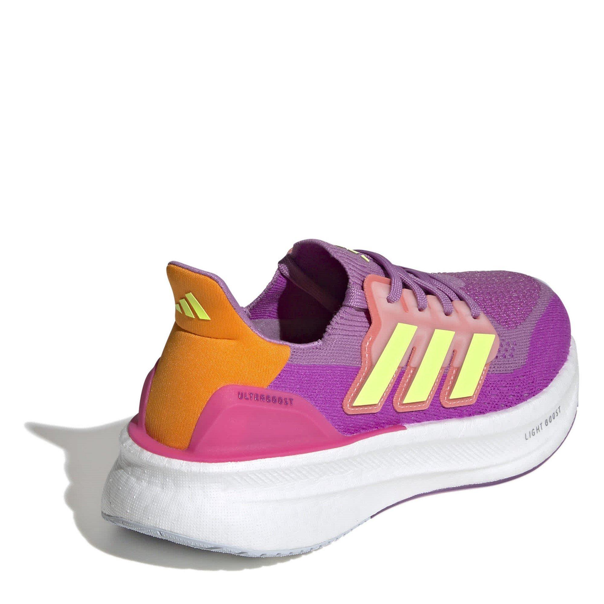 Purple/Lmn - adidas - Ultraboost 5 J Road Running Shoes Unisex Kids - 4