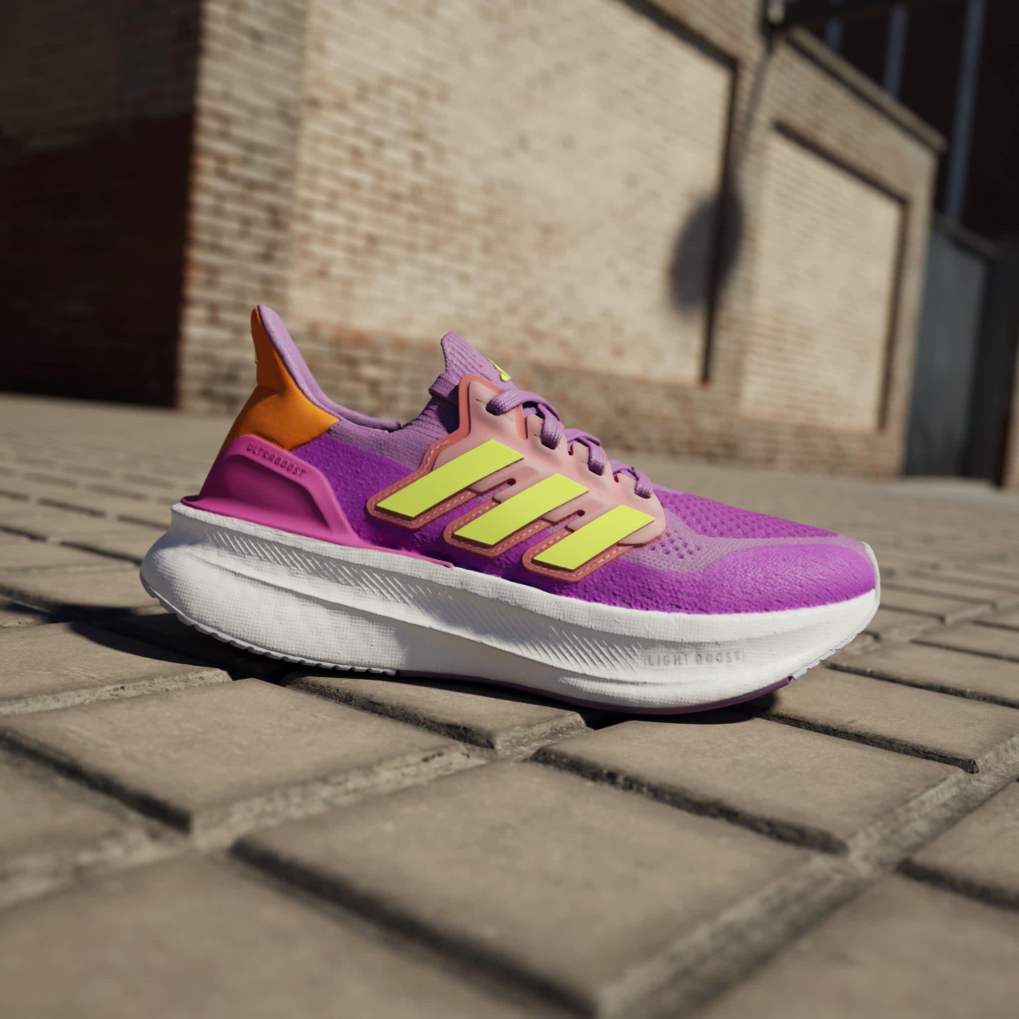 Purple/Lmn - adidas - Ultraboost 5 J Road Running Shoes Unisex Kids - 9