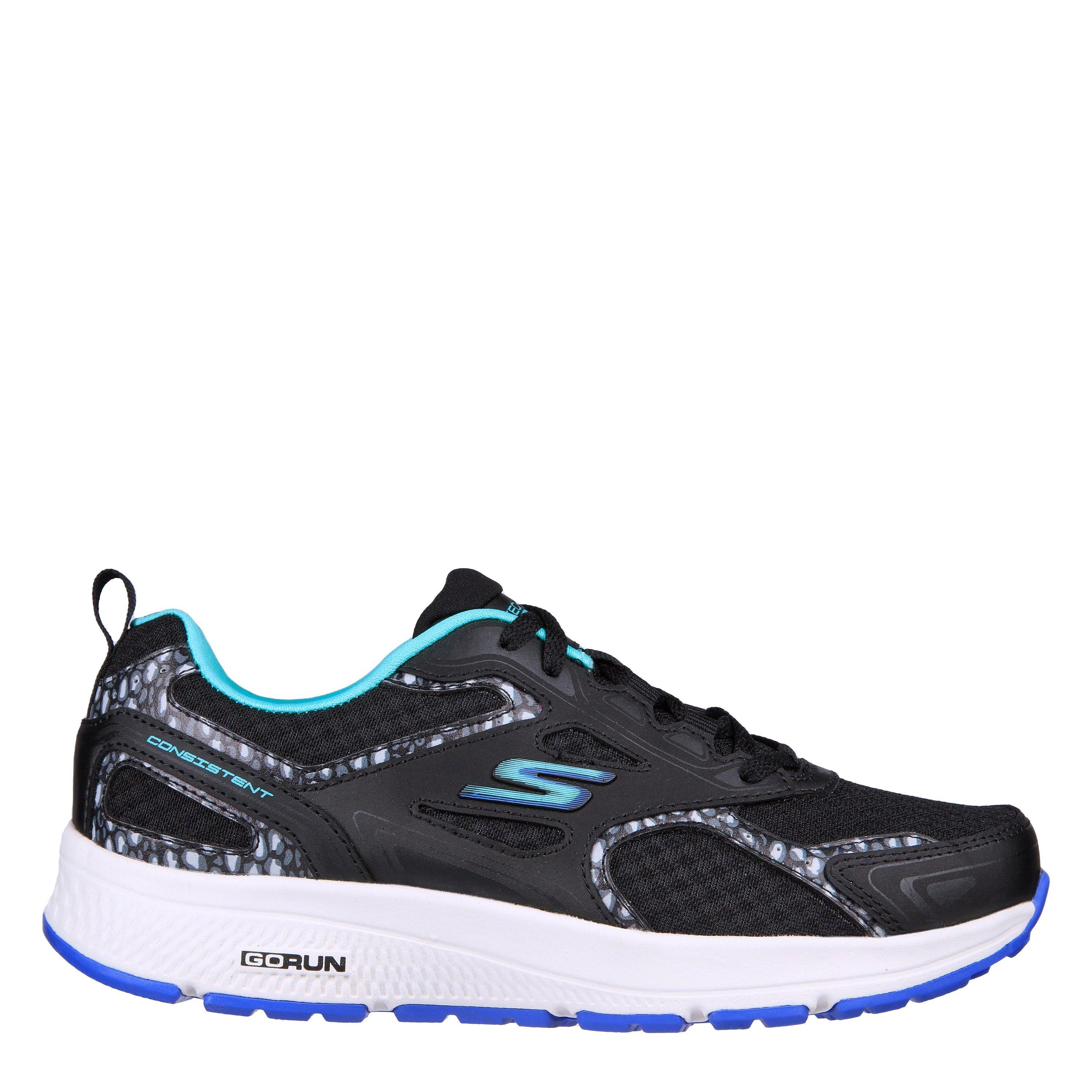 Skechers Women's Running Shoes - Black/Mint - 2.5 (35.5)