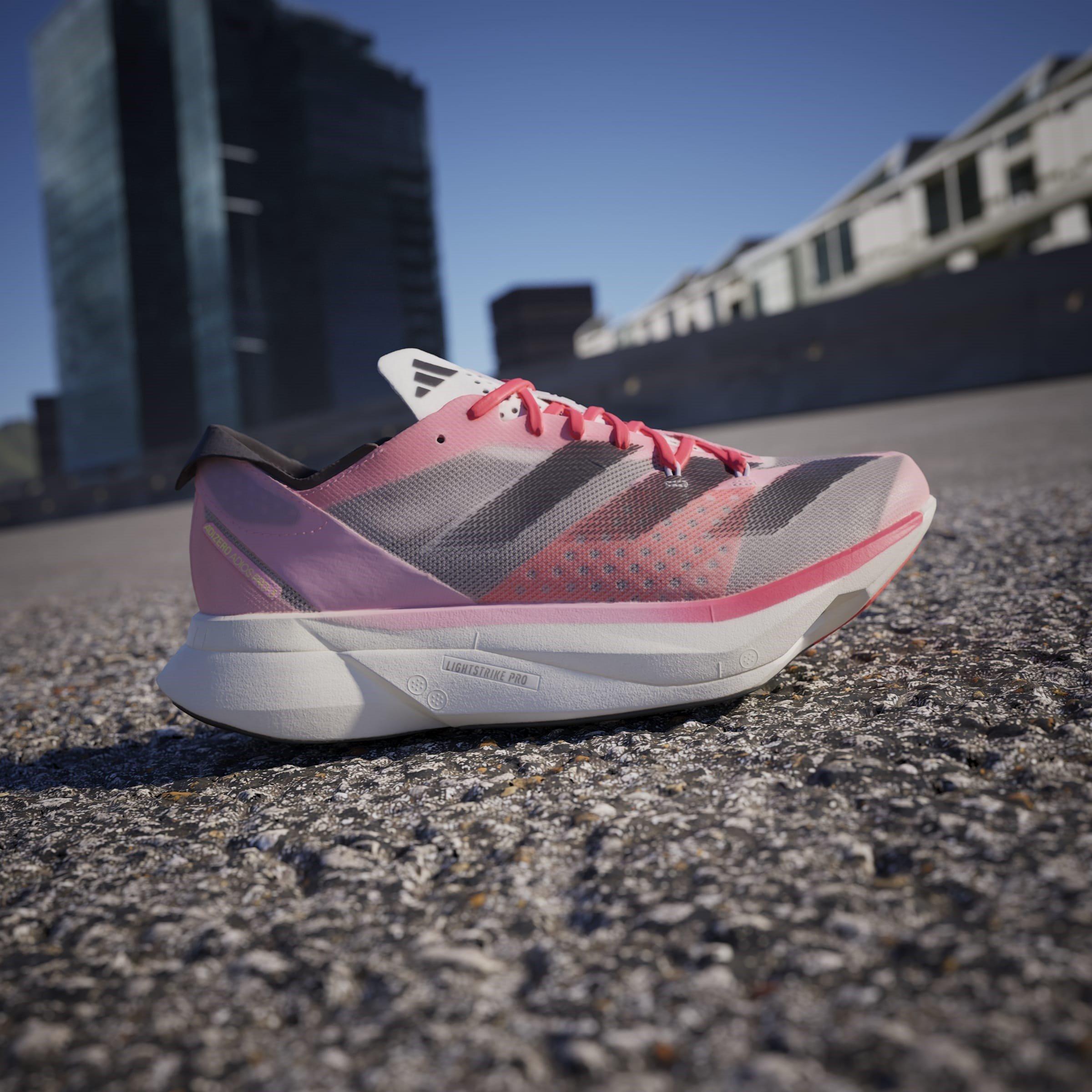 Pink Spark/Auro - adidas - Adizero Adios Pro Everyday Neutral Road Running Shoes - 11