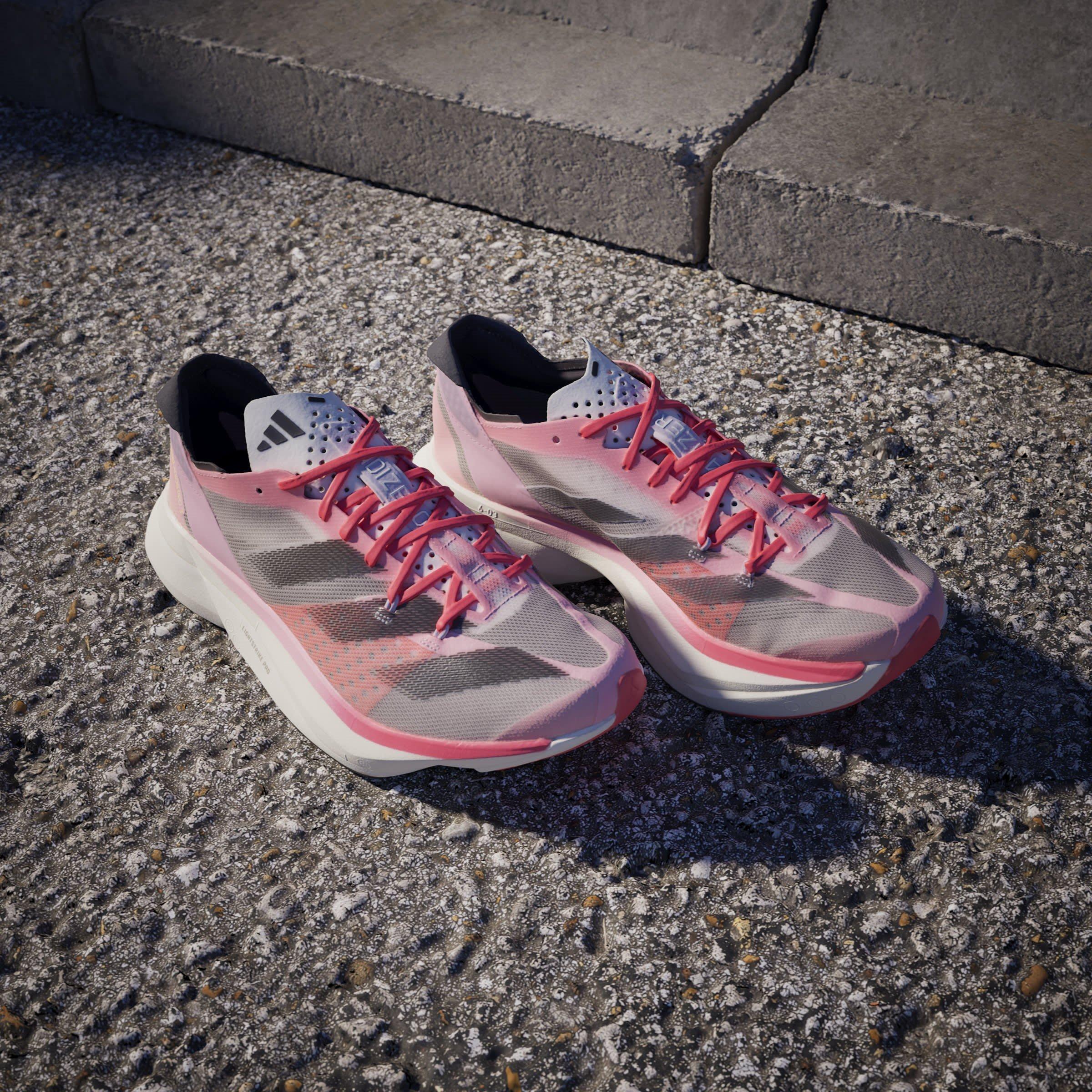 Pink Spark/Auro - adidas - Adizero Adios Pro Everyday Neutral Road Running Shoes - 13