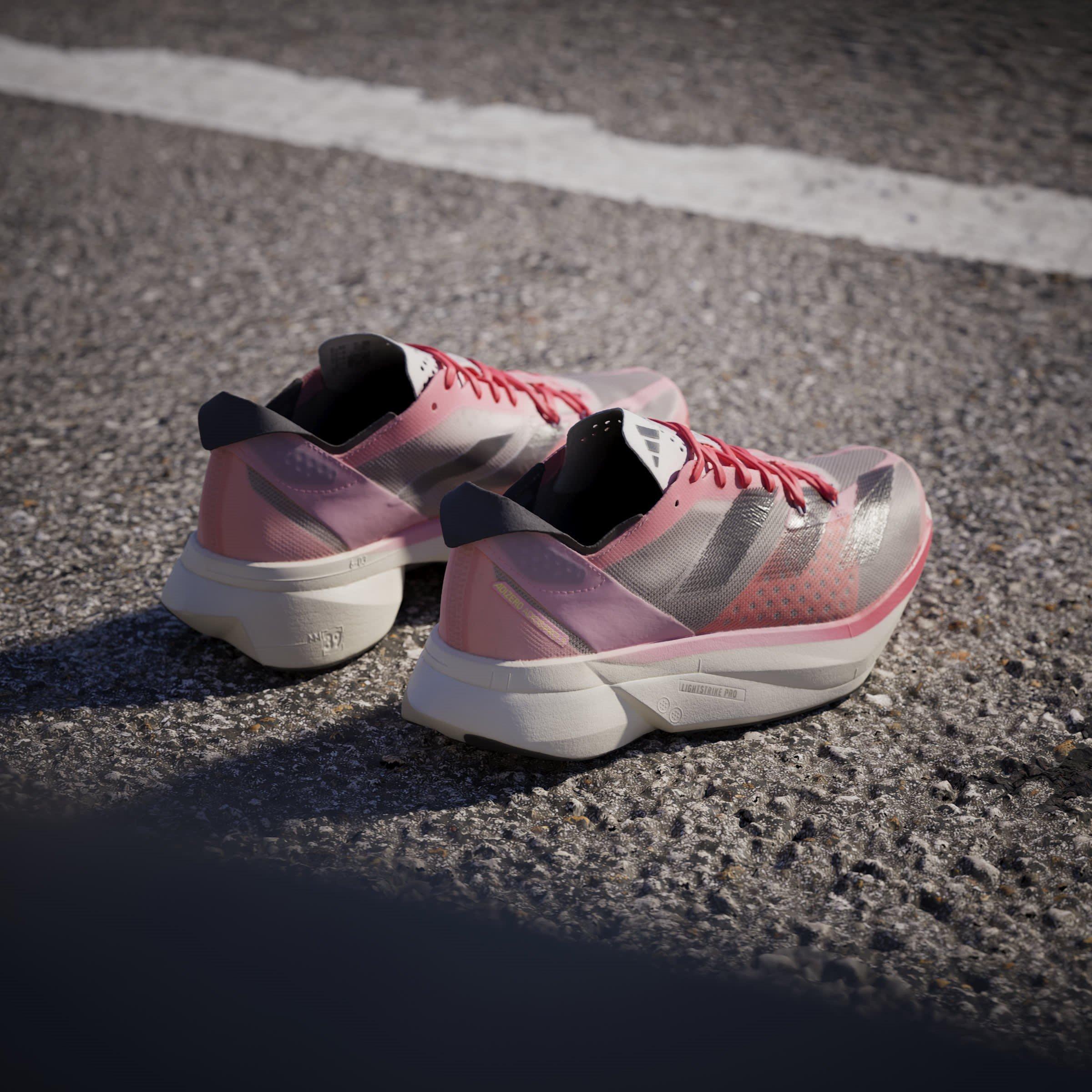Pink Spark/Auro - adidas - Adizero Adios Pro Everyday Neutral Road Running Shoes - 14